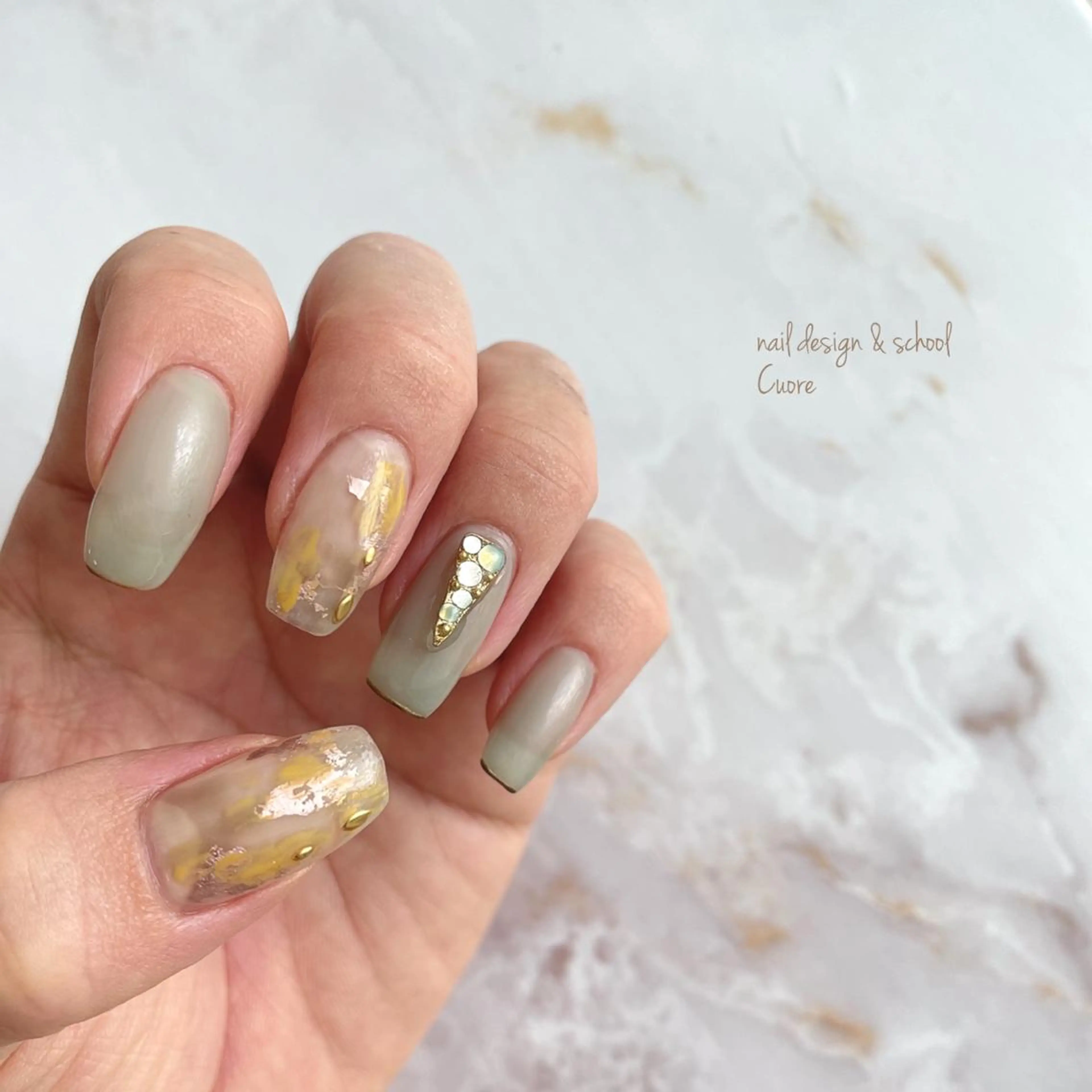 ネイル アートネイル ジェルネイル ニュアンスネイル シンプルネイル Cuore谷岡紗妃/ 宮崎台のネイルデザイン