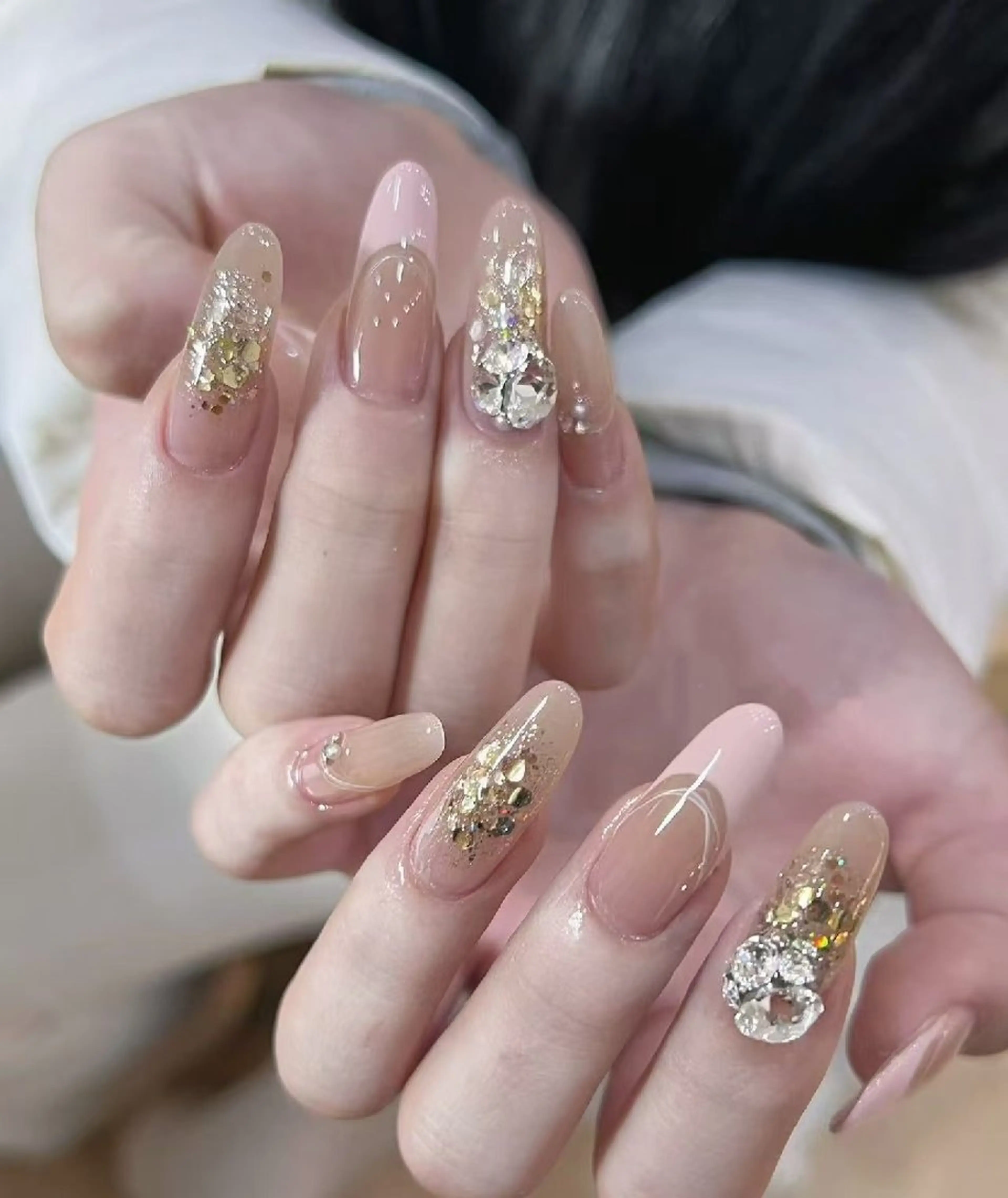 ネイル オーロラネイル フラワーネイル フットネイル フレンチネイル ジェルネイル ハンドネイル Oomiya 服部のネイルデザイン