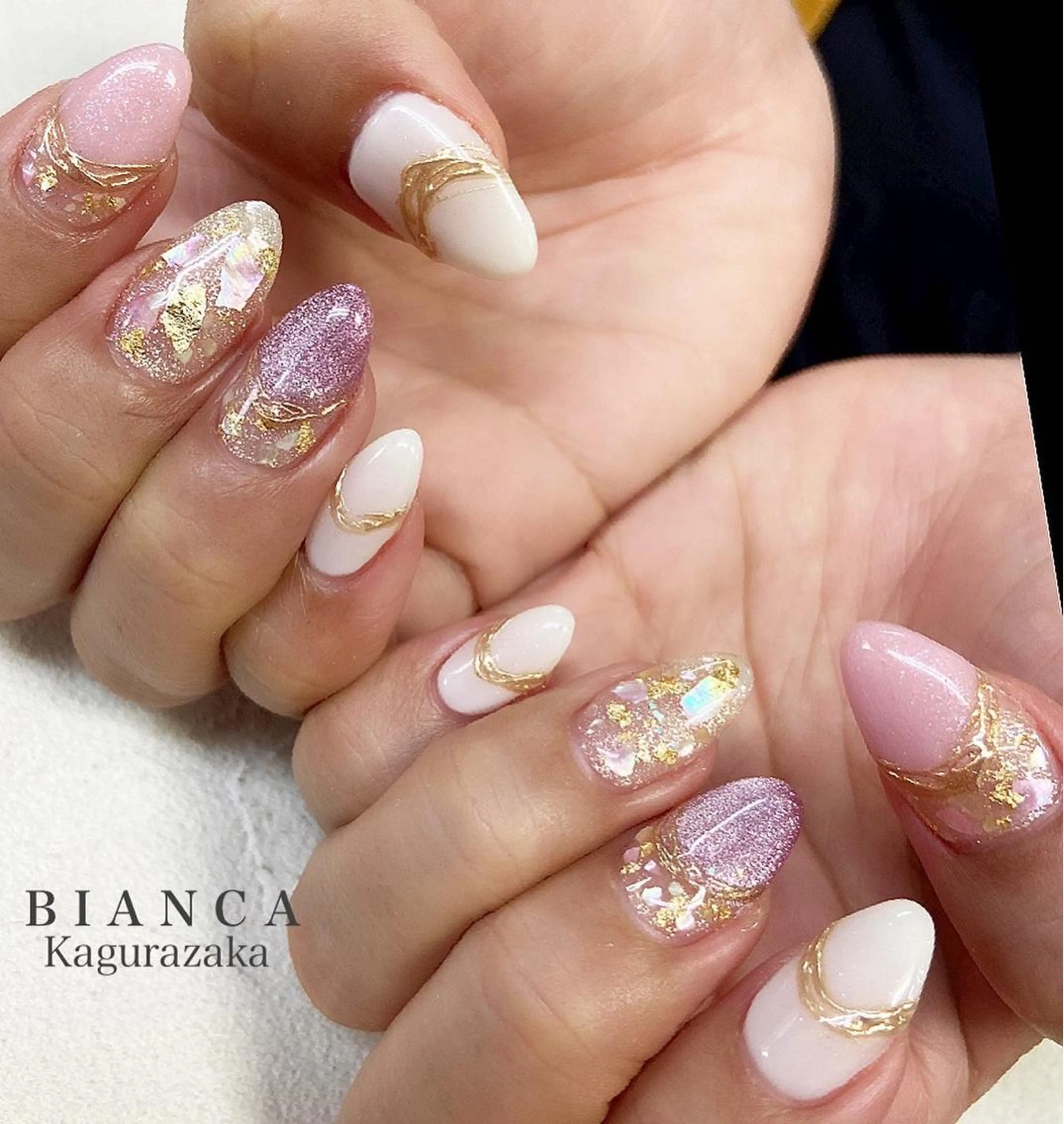 ネイル フラッシュネイル キラキラネイル マグネットネイル BIANCA Ouchidaのネイルデザイン