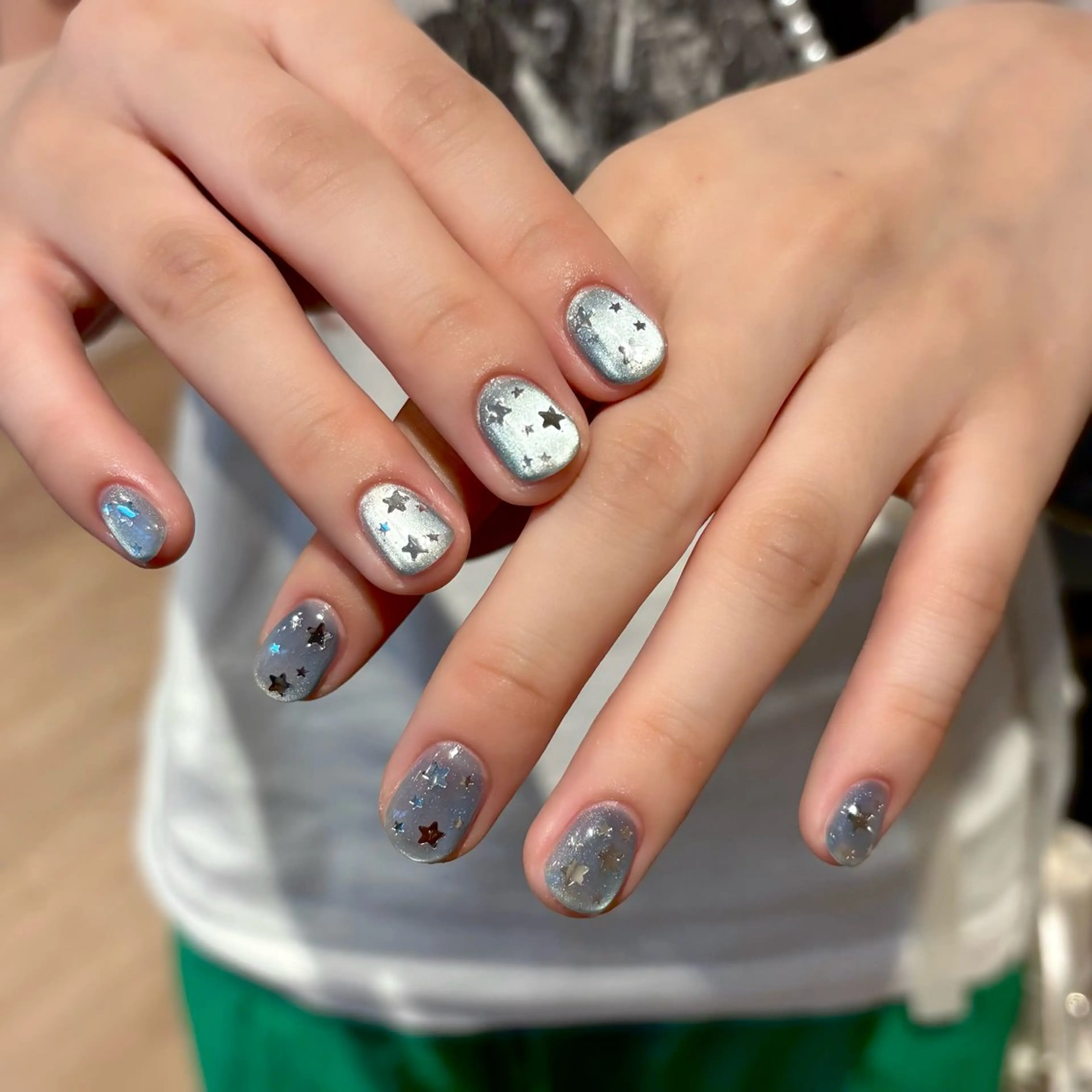 ネイル 氷ネイル・うるうるネイル マグネットネイル ハンドネイル Bianca名駅店 安田のネイルデザイン