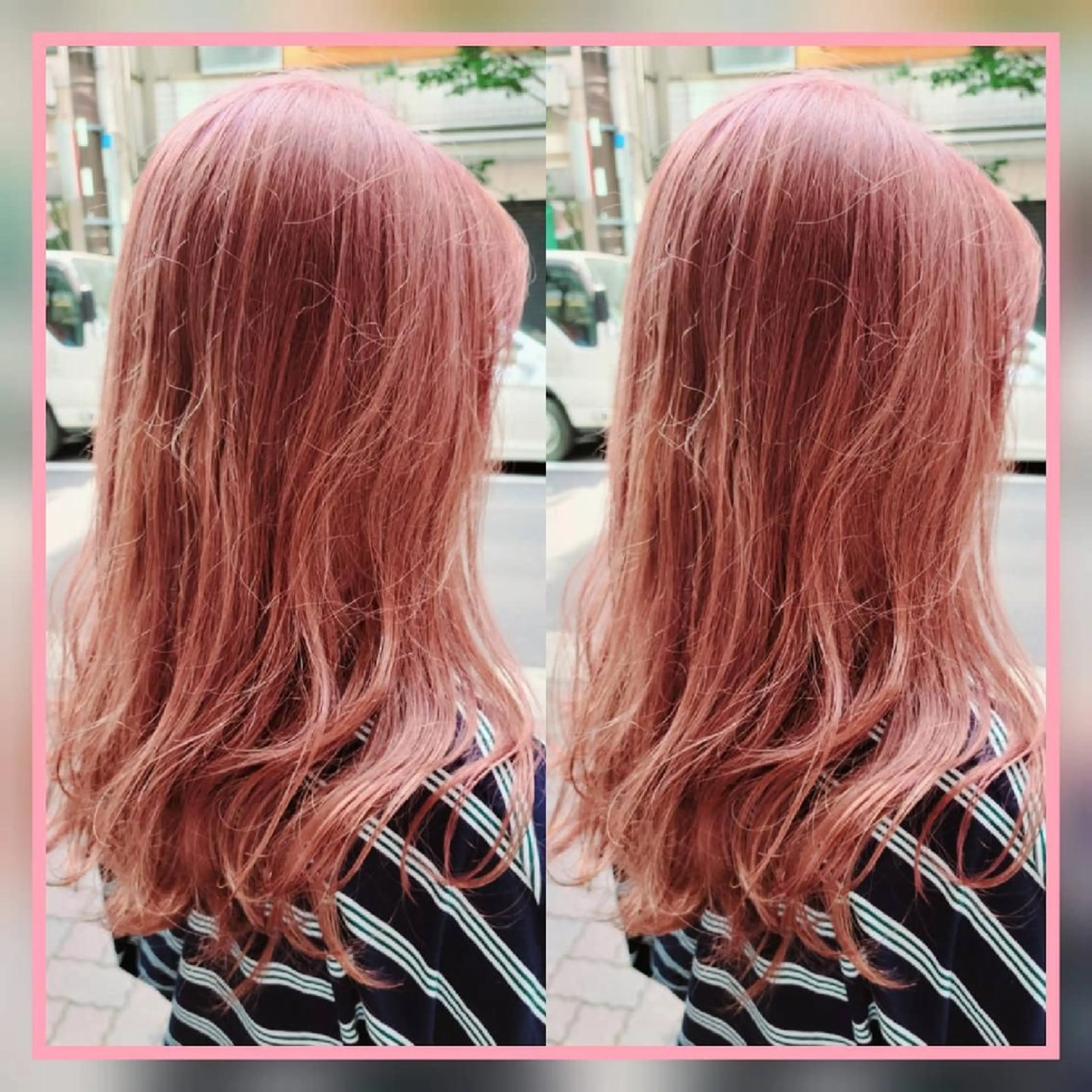 ロング カラー ベージュカラー ブリーチ ボルドーカラー 透明感カラー インナーカラー 田中 孝征のヘアスタイル