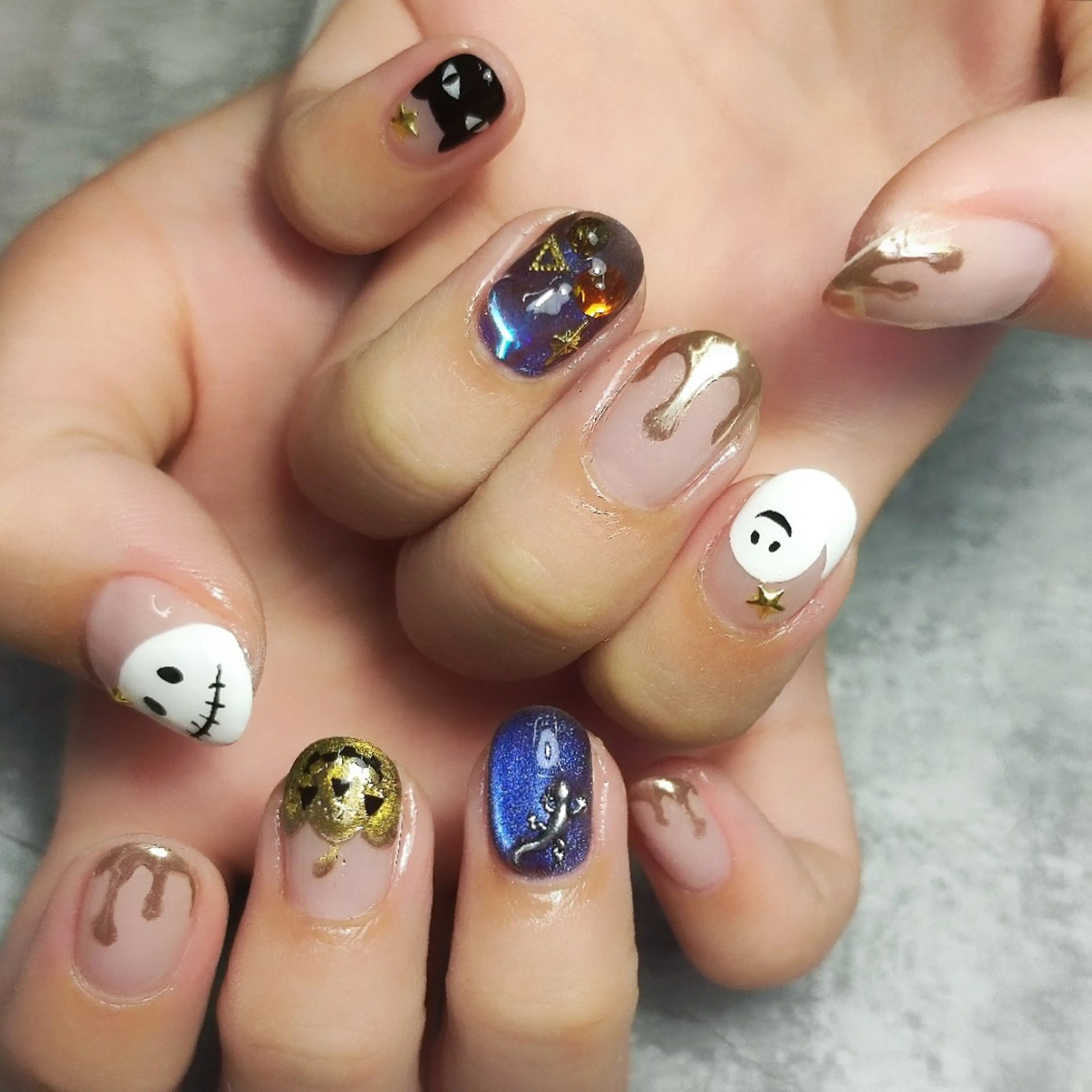 ネイル ハロウィン ハンドネイル 個人サロン saltnailのネイルデザイン