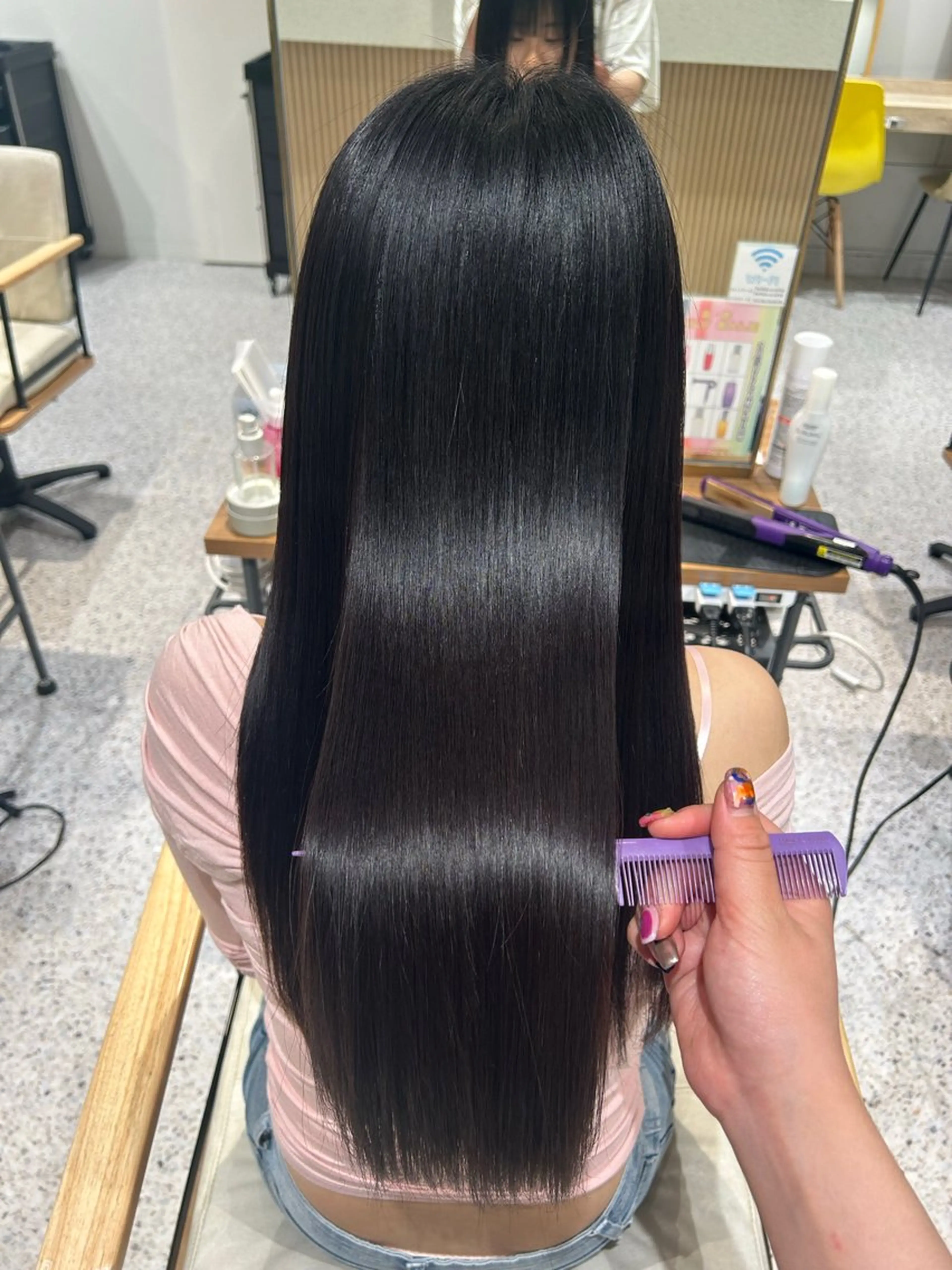 ロング 縮毛矯正 hair&eye🎀 /momoKaのヘアスタイル