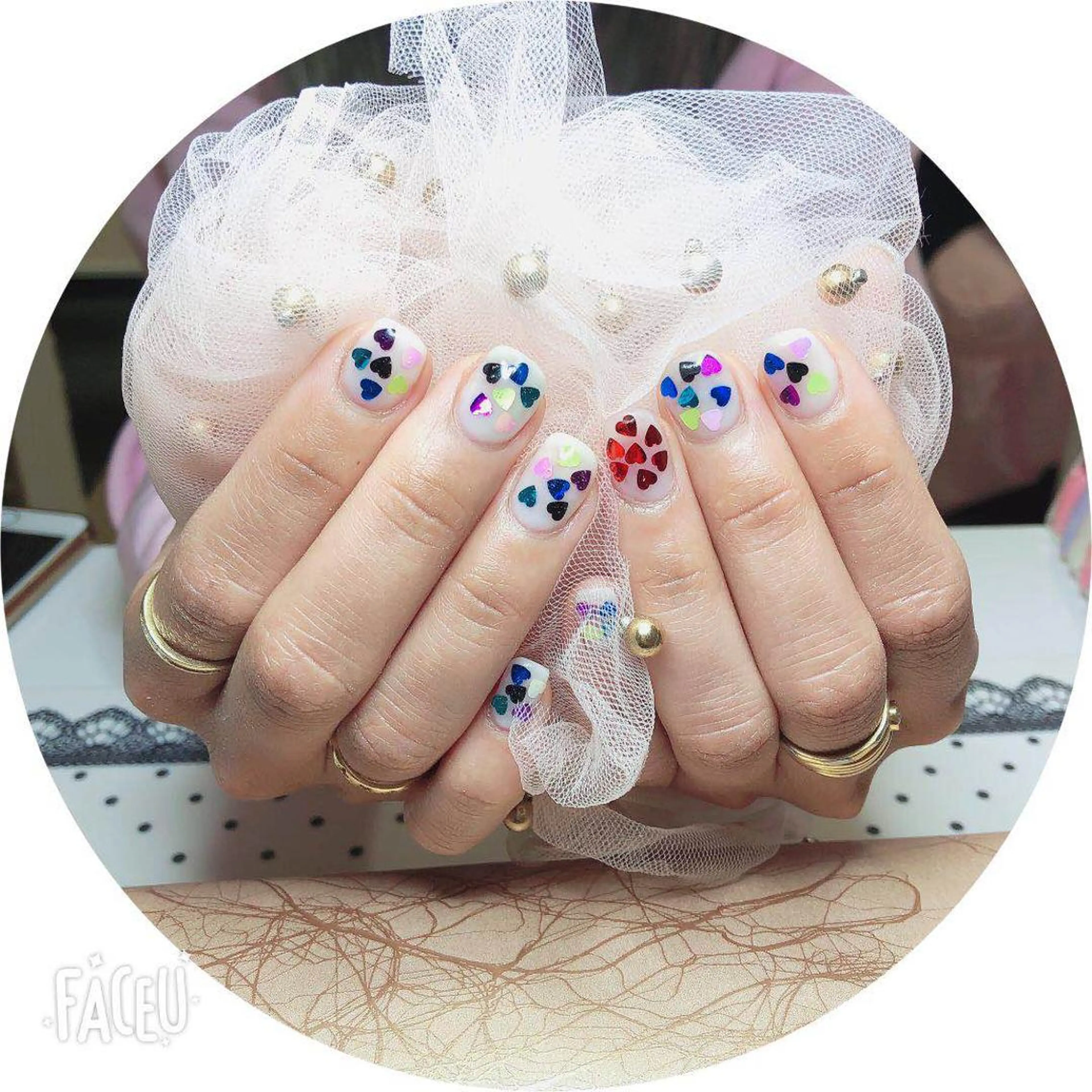 ネイル ハンドネイル マジック ミラーのネイルデザイン