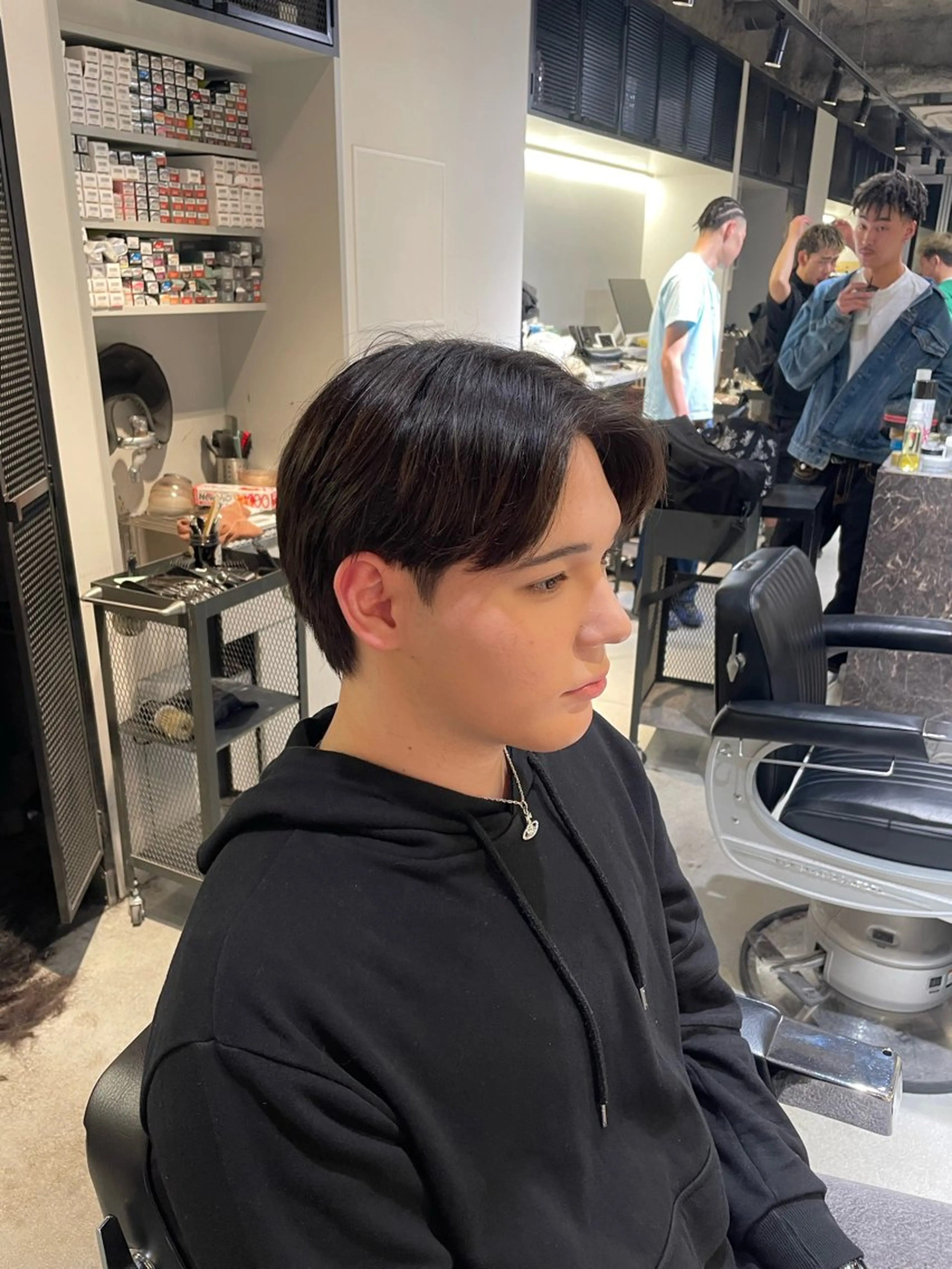 ミディアム メンズ センターパート メンズ韓国風 韓国風ヘア 森長 マコトのヘアスタイル