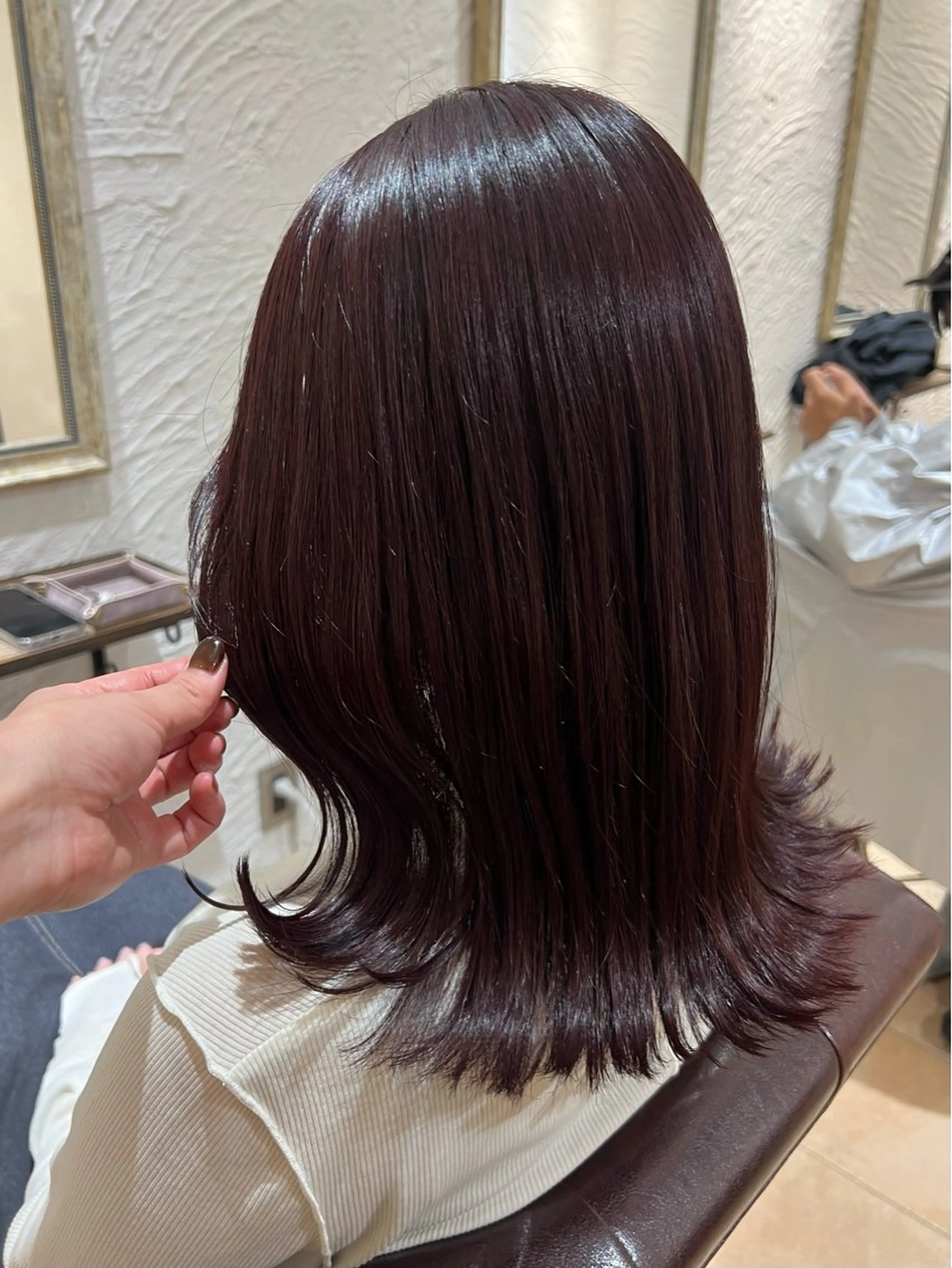 ミディアム カラー 🥀韓国ヘア🥀 宮津真菜のヘアスタイル