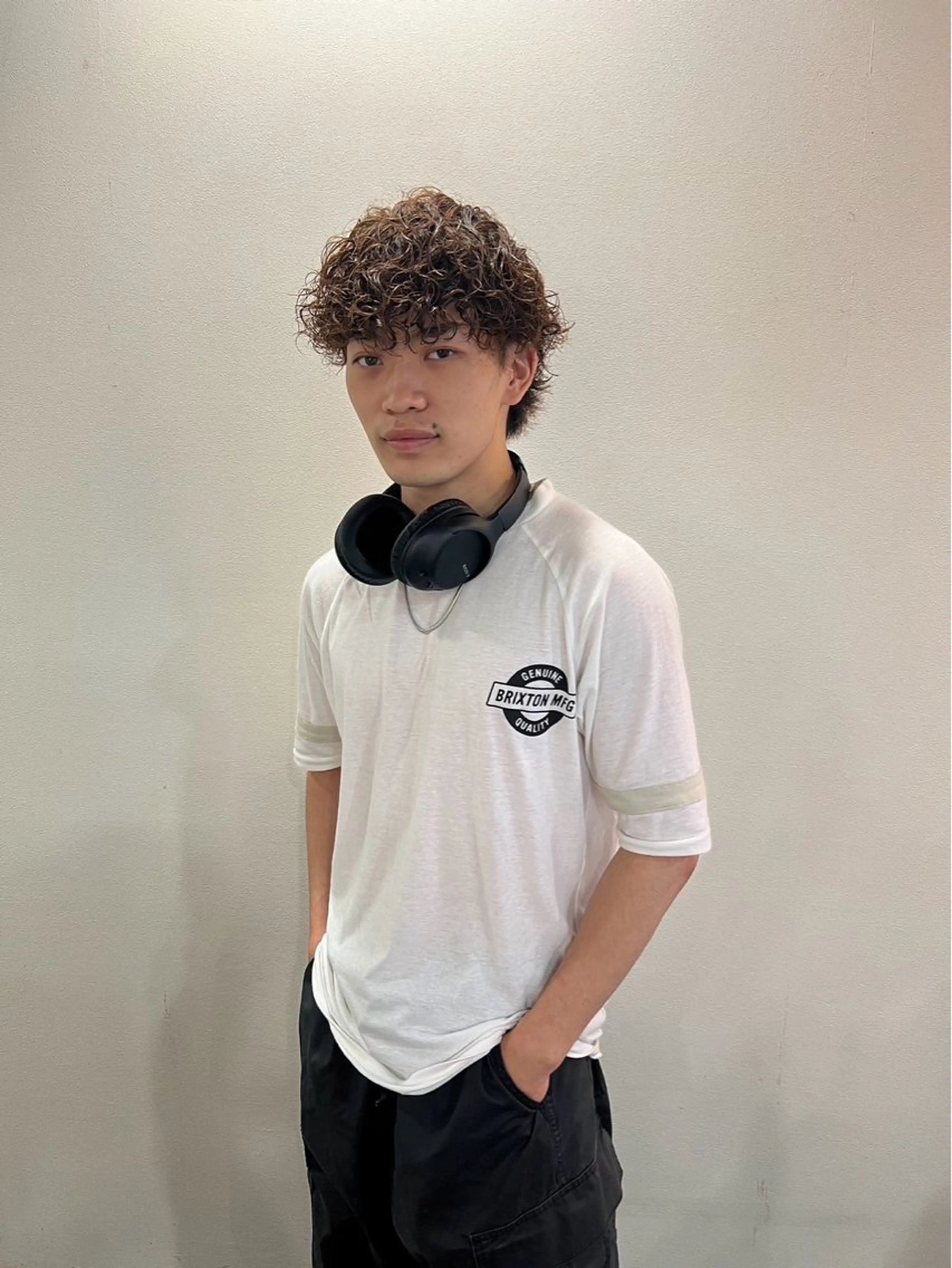 ショート パーマ メンズ メンズパーマ 波巻きパーマ メンズ特化/茅ヶ崎 style磯貝裕介のヘアスタイル