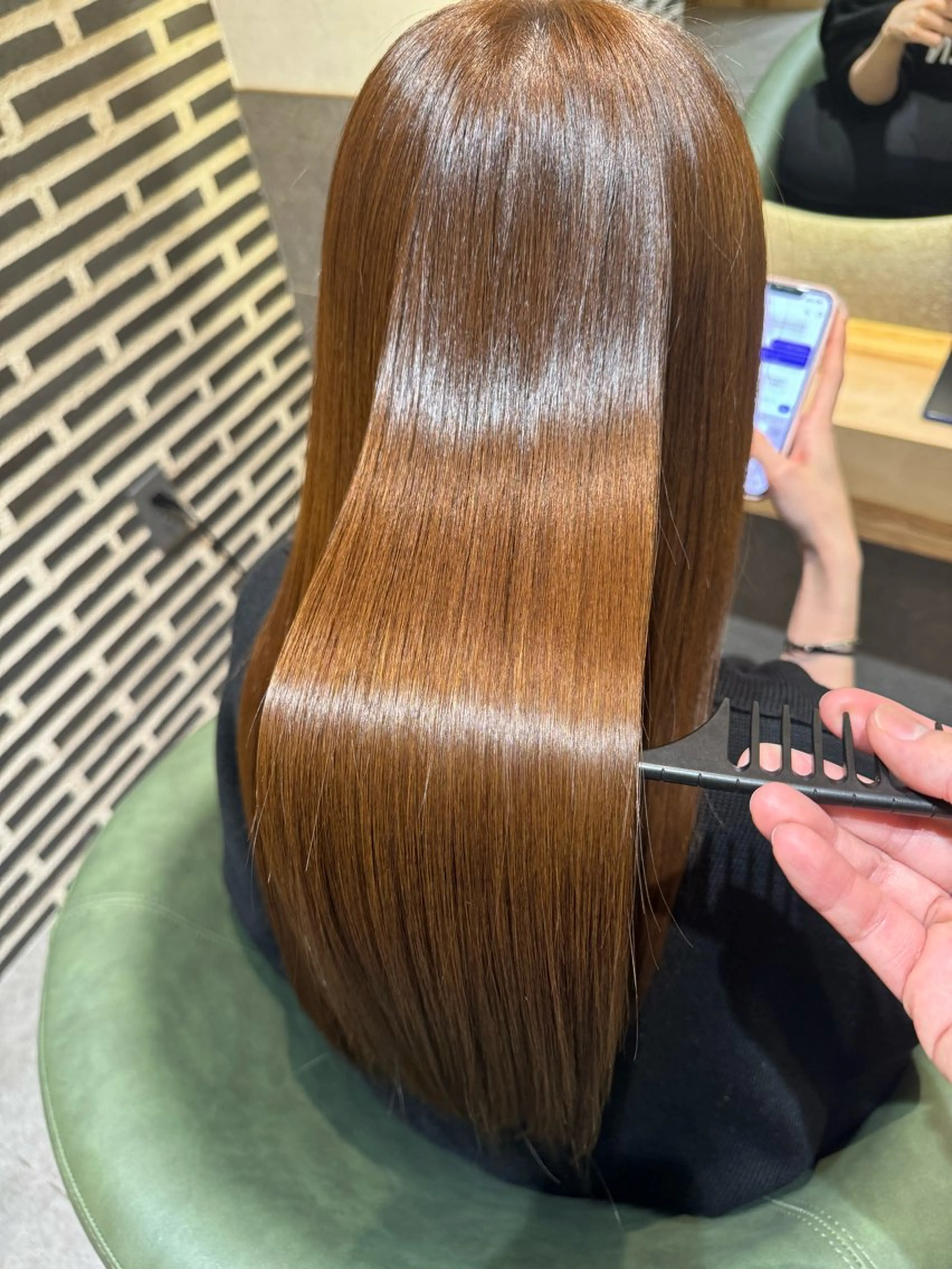 ロング 髪質改善 カット 縮毛矯正 biscohair 髪にドラマを。のヘアスタイル
