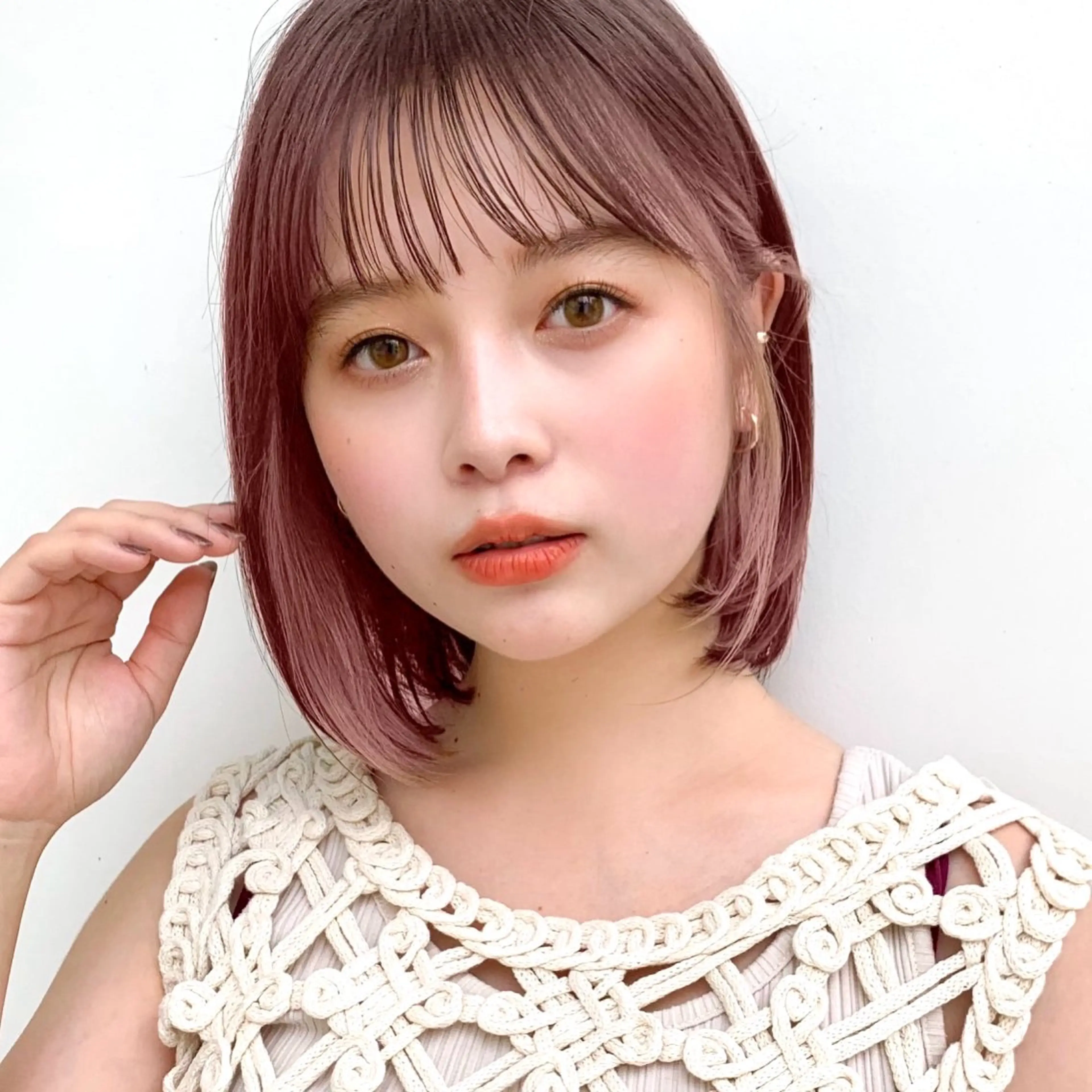 ショート カラー インナーカラー ボブ ボブ・レイヤー🎀 エミリのヘアスタイル