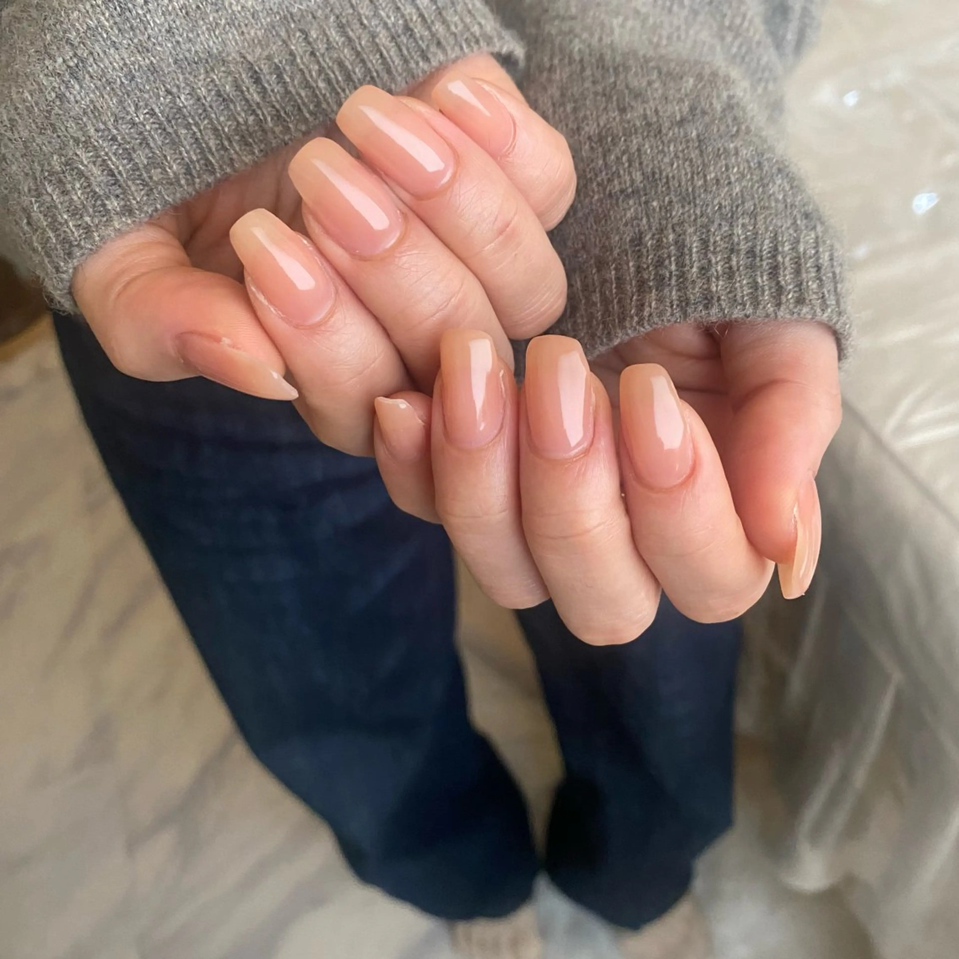 ネイル クリアネイル オフィスネイル ワンカラーネイル 春ネイル ハンドネイル 肌管理&nail Salon  Duxのエステ・リラクイメージ