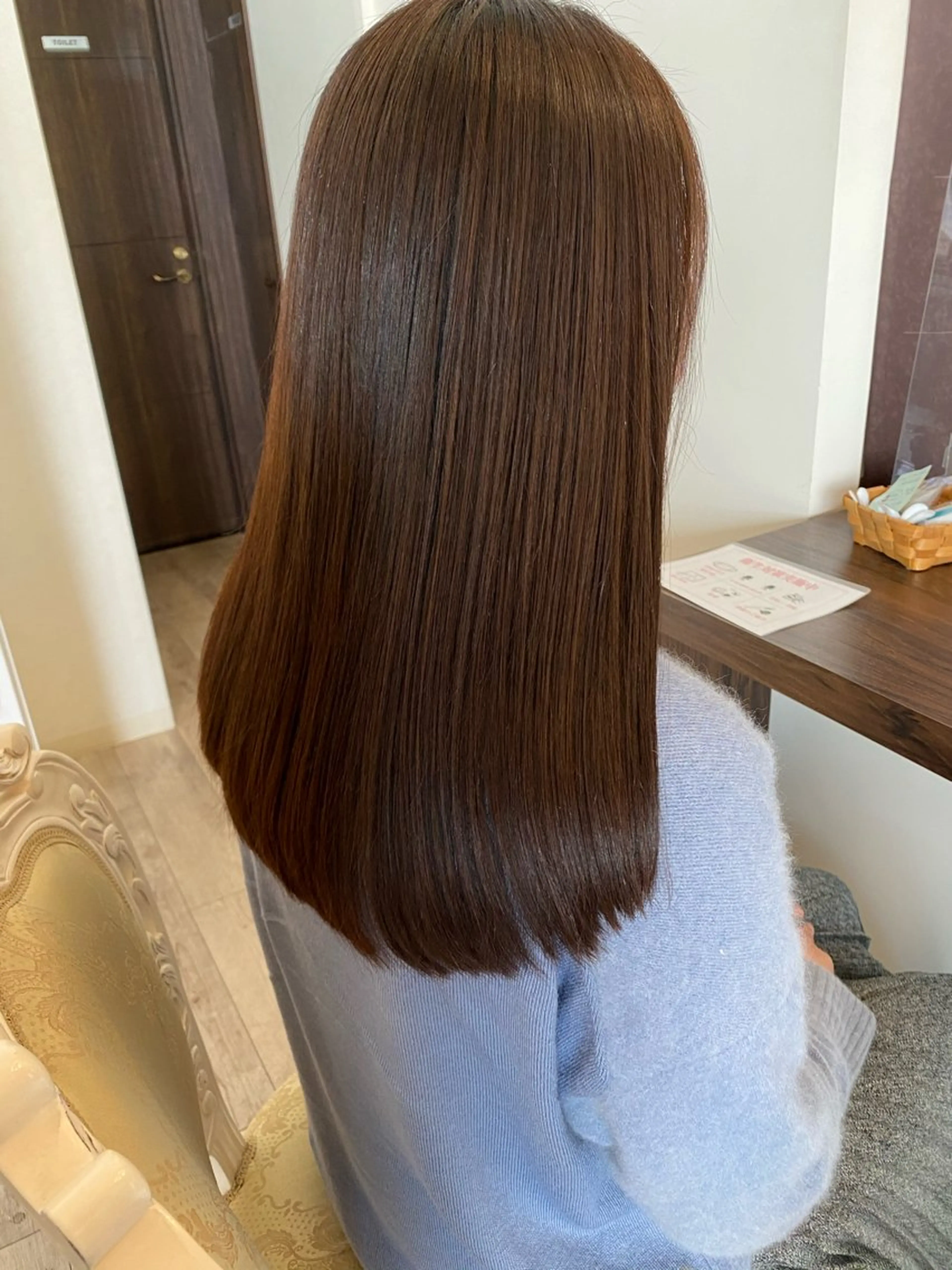 ロング 縮毛矯正 髪質改善 田中大貴のヘアスタイル