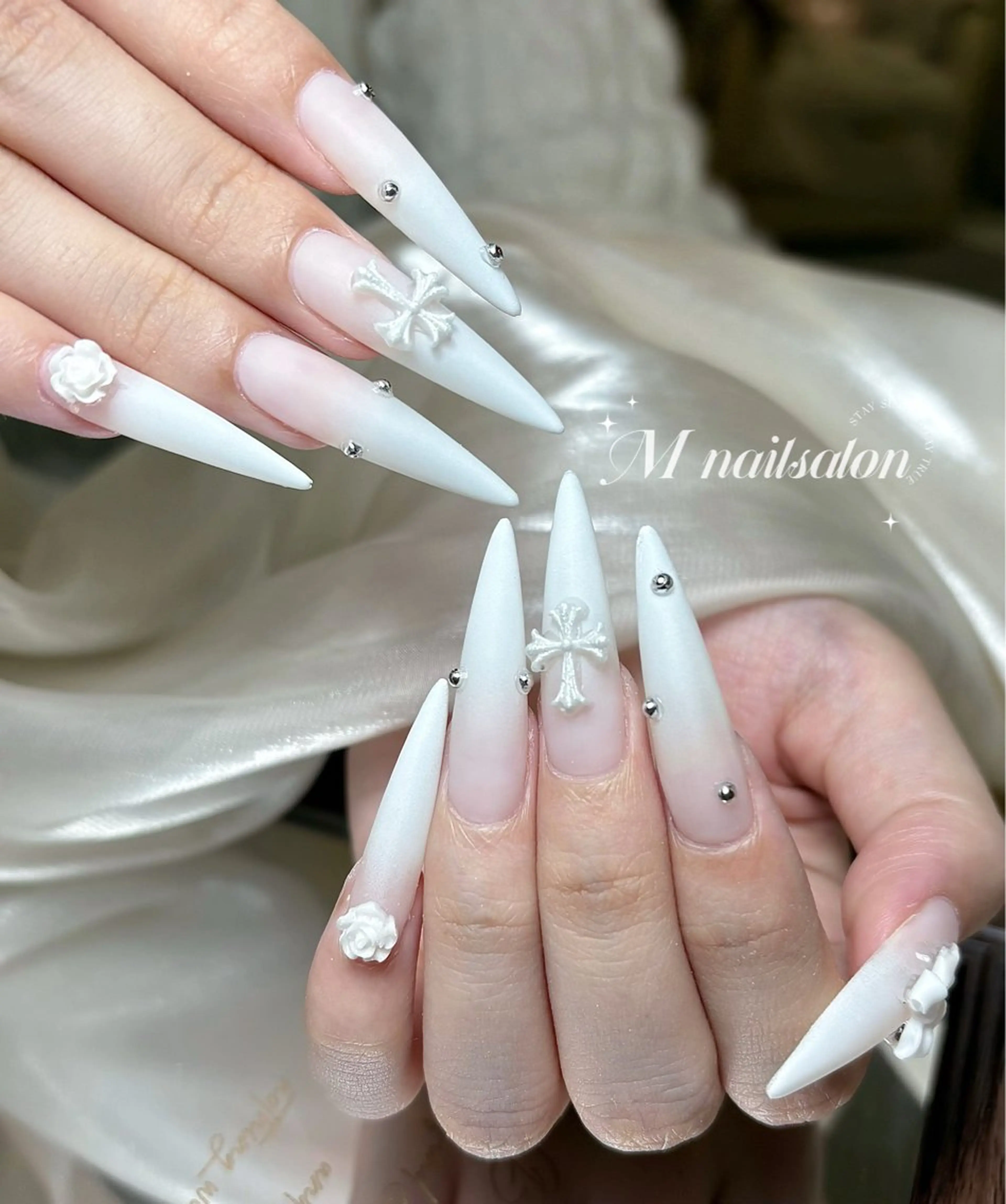 ネイル ハンドネイル M🌷nail 長さだし専門店のネイルデザイン