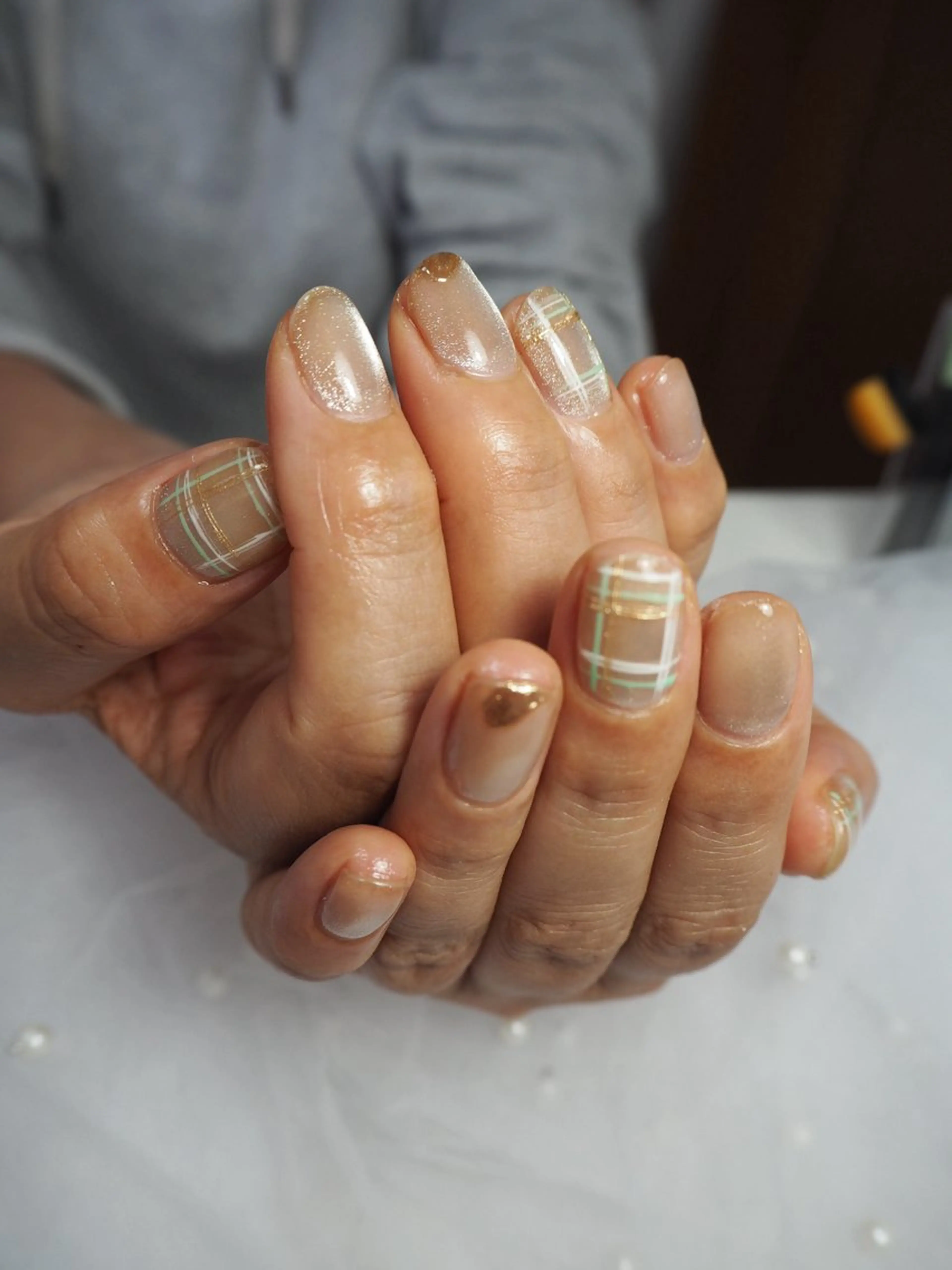 ネイル ジェルネイル キラキラネイル パラジェル AND mielのネイルデザイン