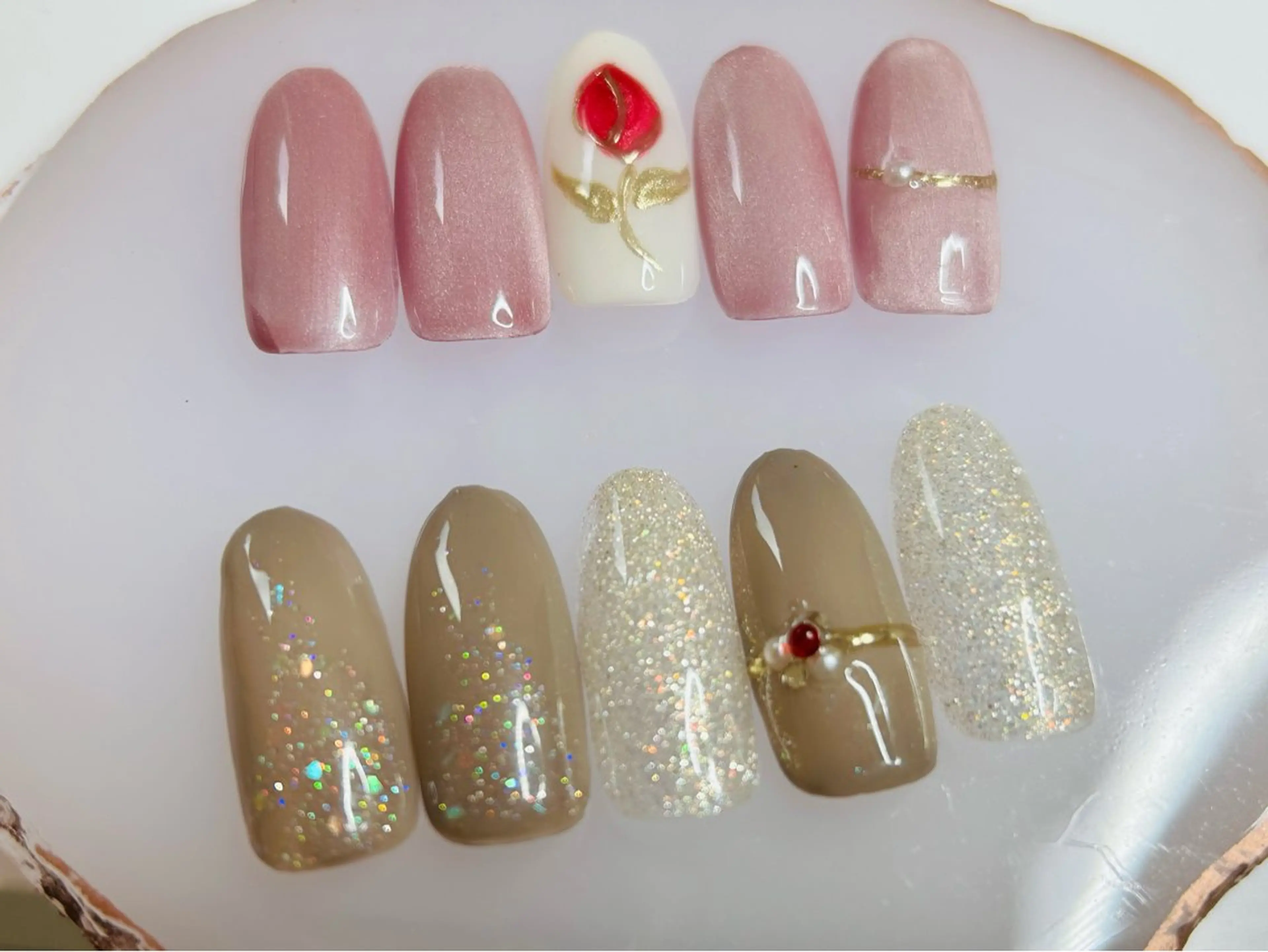 ネイル アートネイル ラメ(グリッター) マグネットネイル nico nailのネイルデザイン