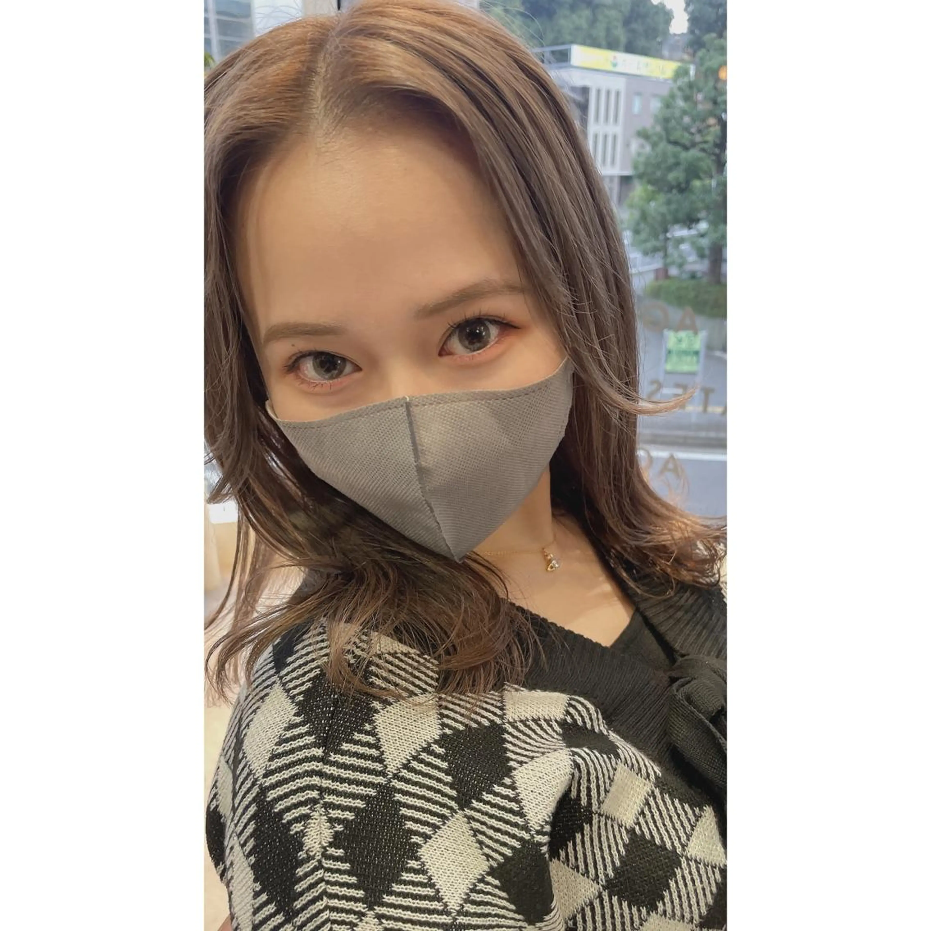 セミロング カラー グレージュ カット トリートメント 齊藤 賢祐のヘアスタイル