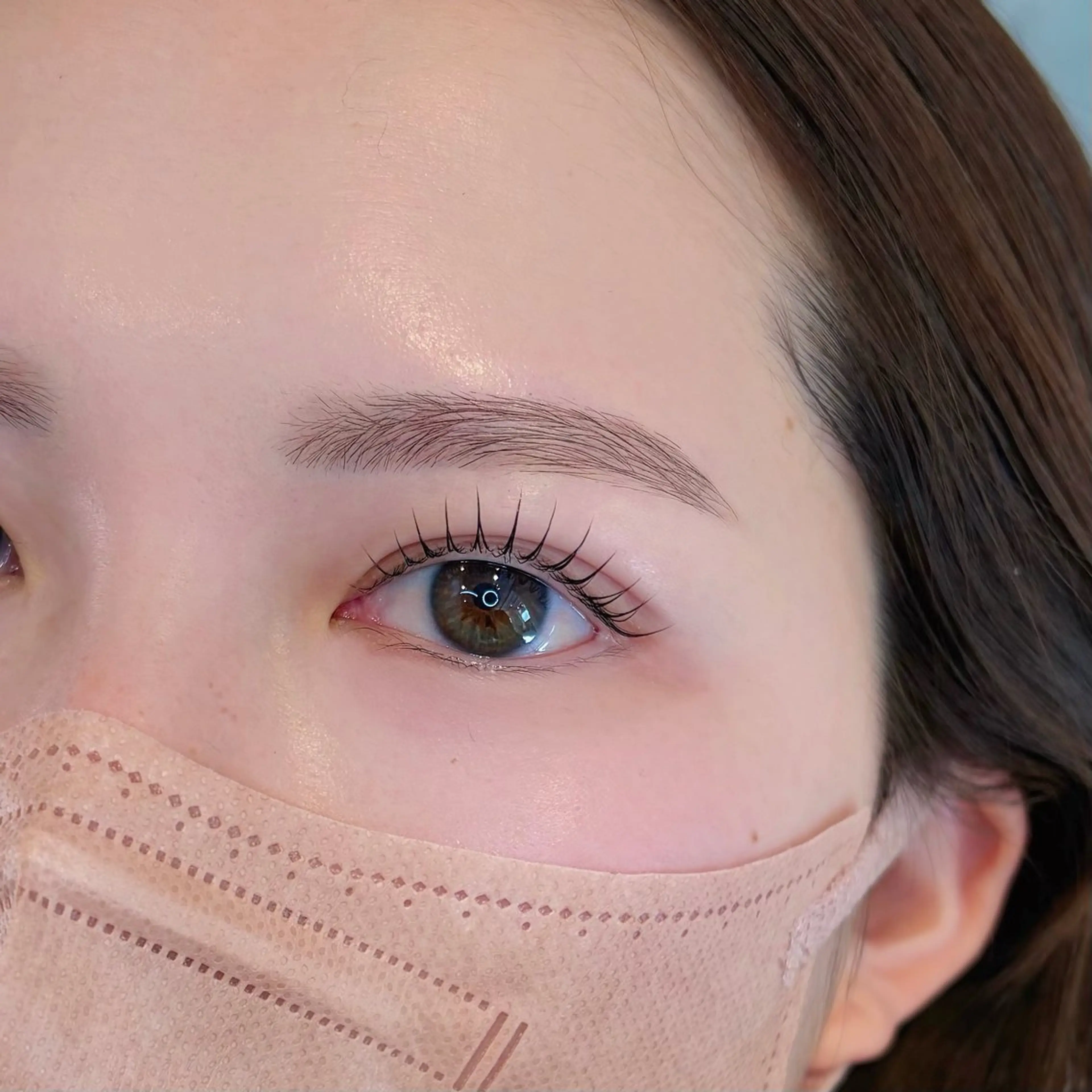 マツエク・マツパ 韓国風マツエク 一重×まつ毛パーマ マツパ アイブロウが得意◎ 荻野栞のマツエク・マツパデザイン