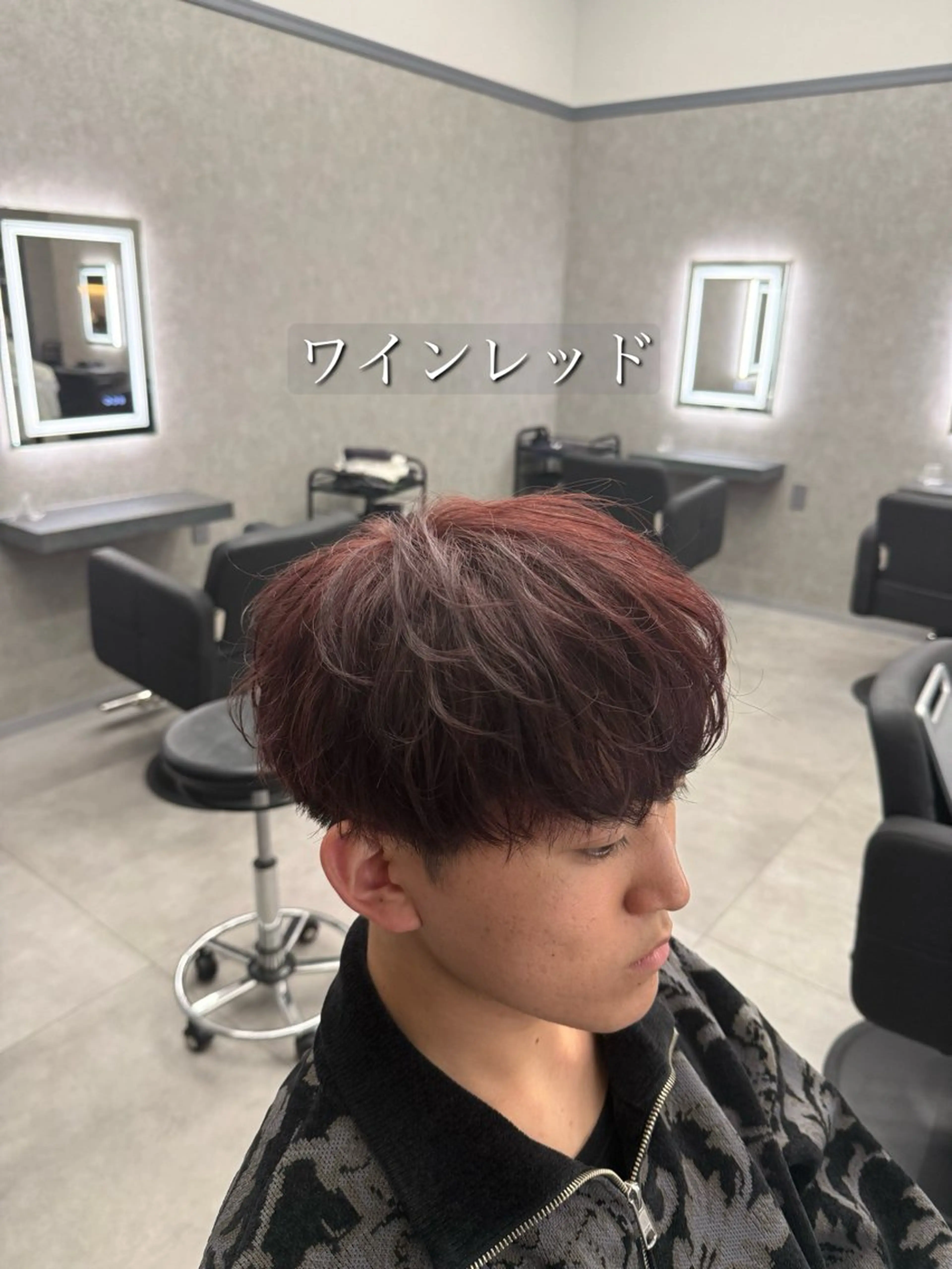 ショート カラー パーマ メンズ メンズブリーチ ブリーチ ブリーチなしカラー レッドカラー ヘアカラー メンズ特化 👑YUTAのヘアスタイル