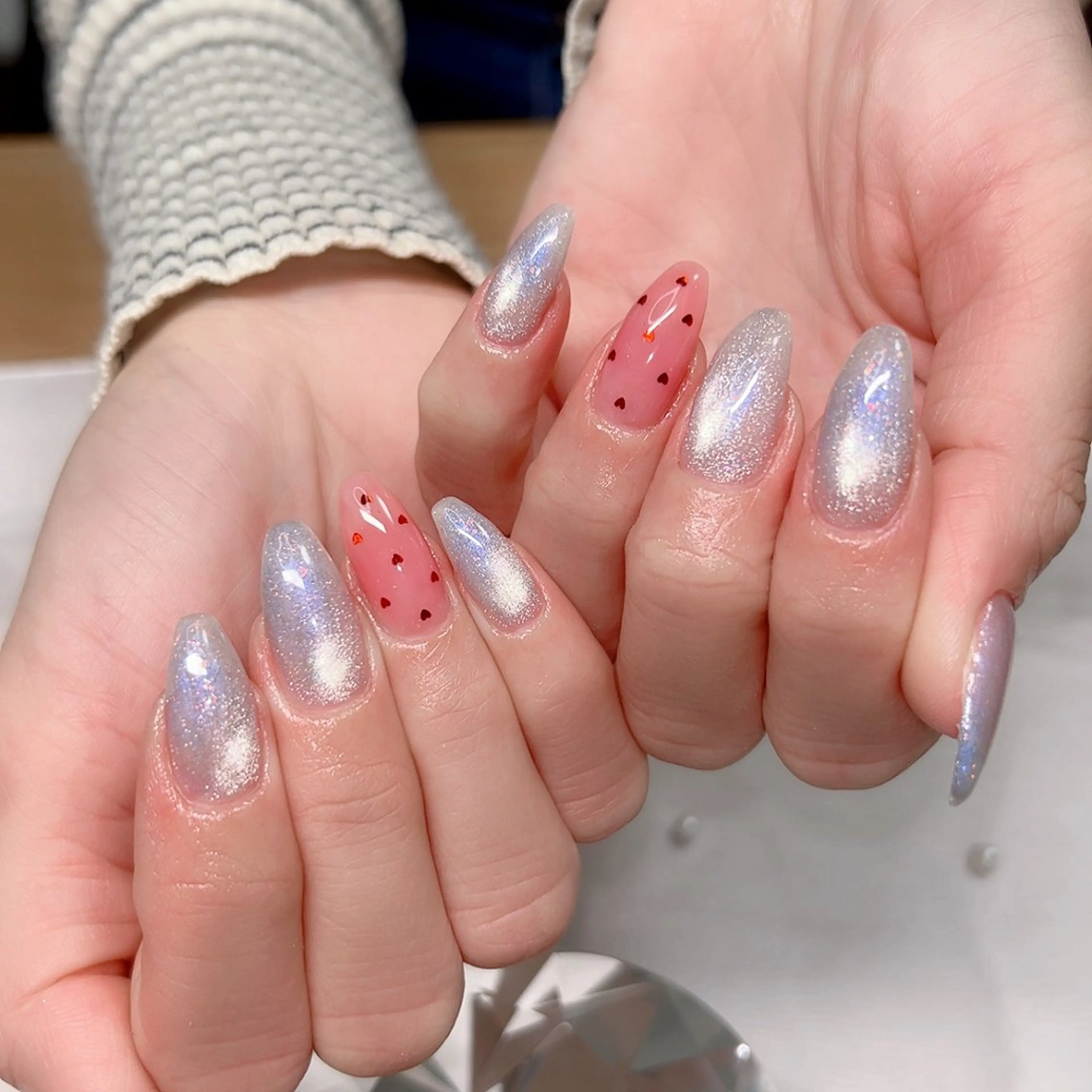ネイル マグネットネイル オフィスネイル ハンドネイル Cute Tips nailのネイルデザイン