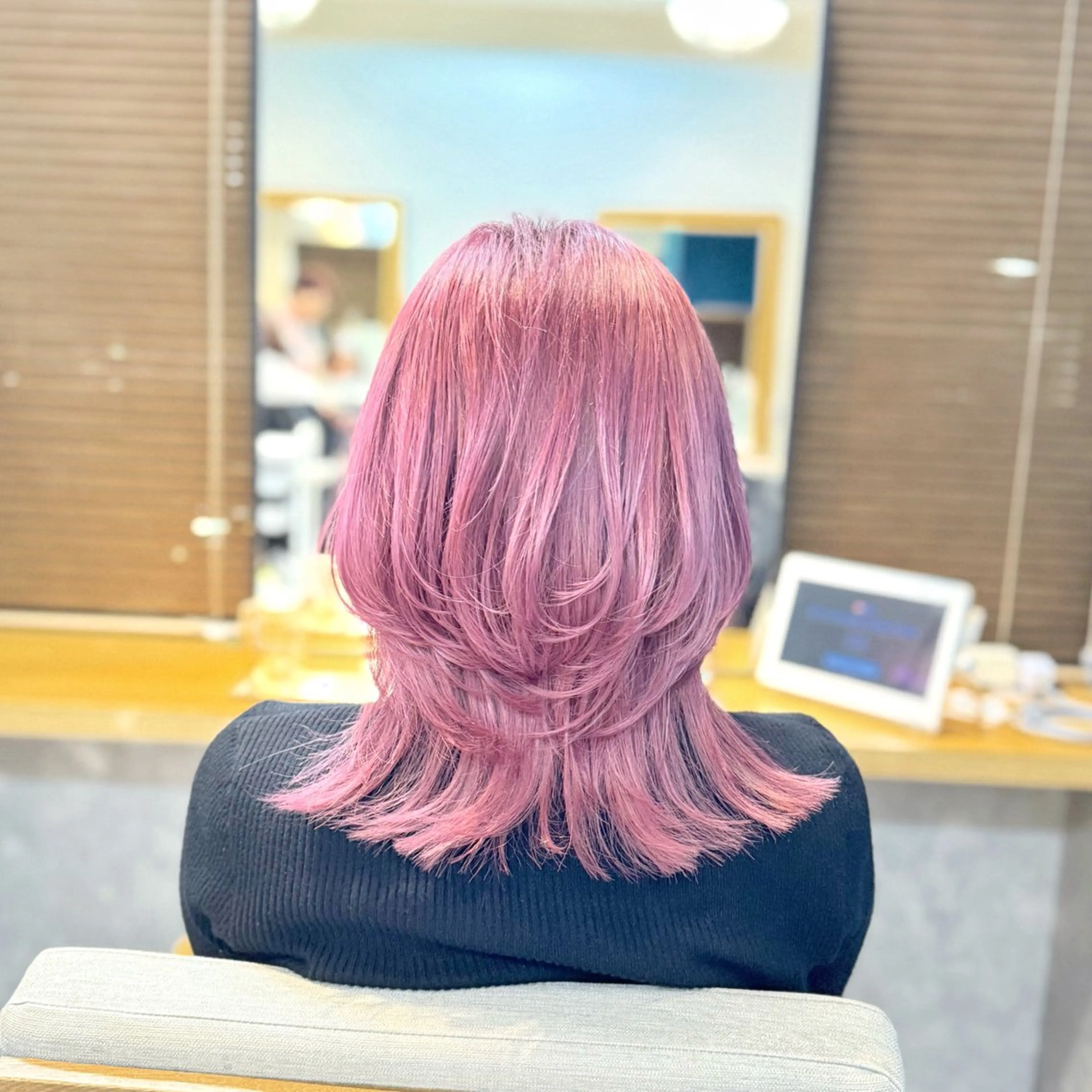 ミディアム カラー カット ヘアカラー トリートメント 似合わせ/ブリーチ/ 透明感/sanamiのヘアスタイル