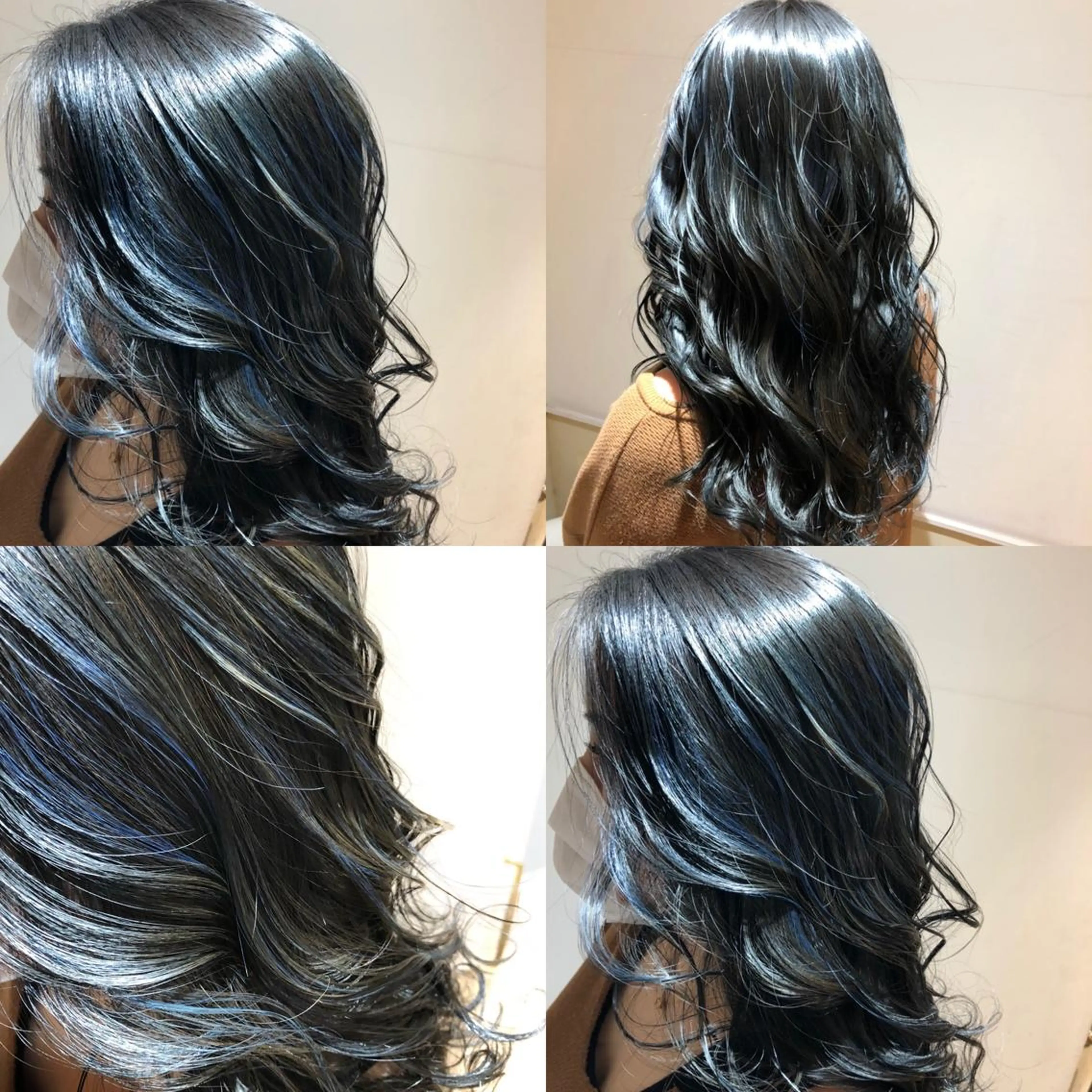 カラー ブルーカラー ハイライトカラー ご予約 宜しくお願いします！のヘアスタイル