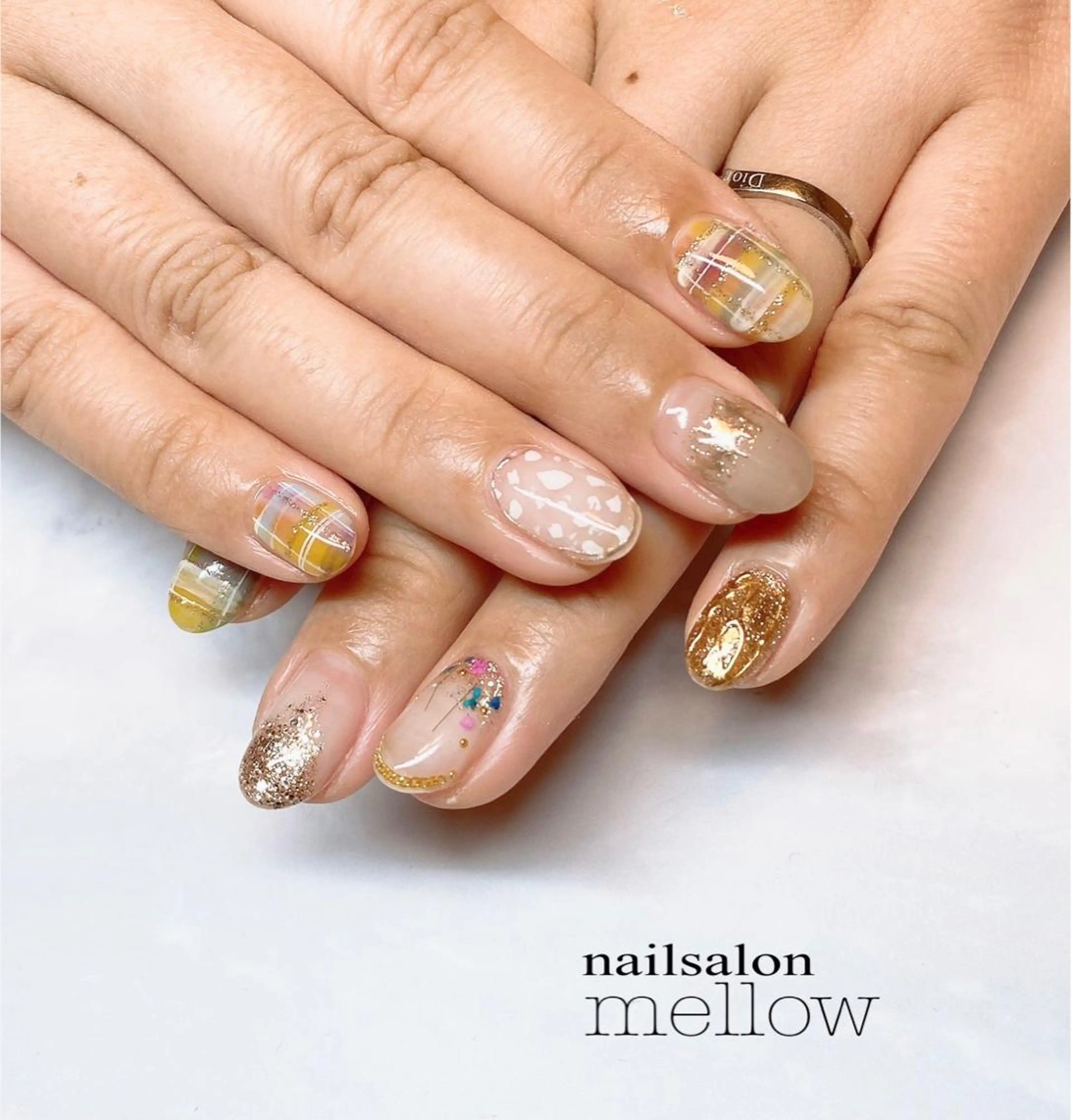 ネイル ミラーネイル 春ネイル 大山 浩美のネイルデザイン