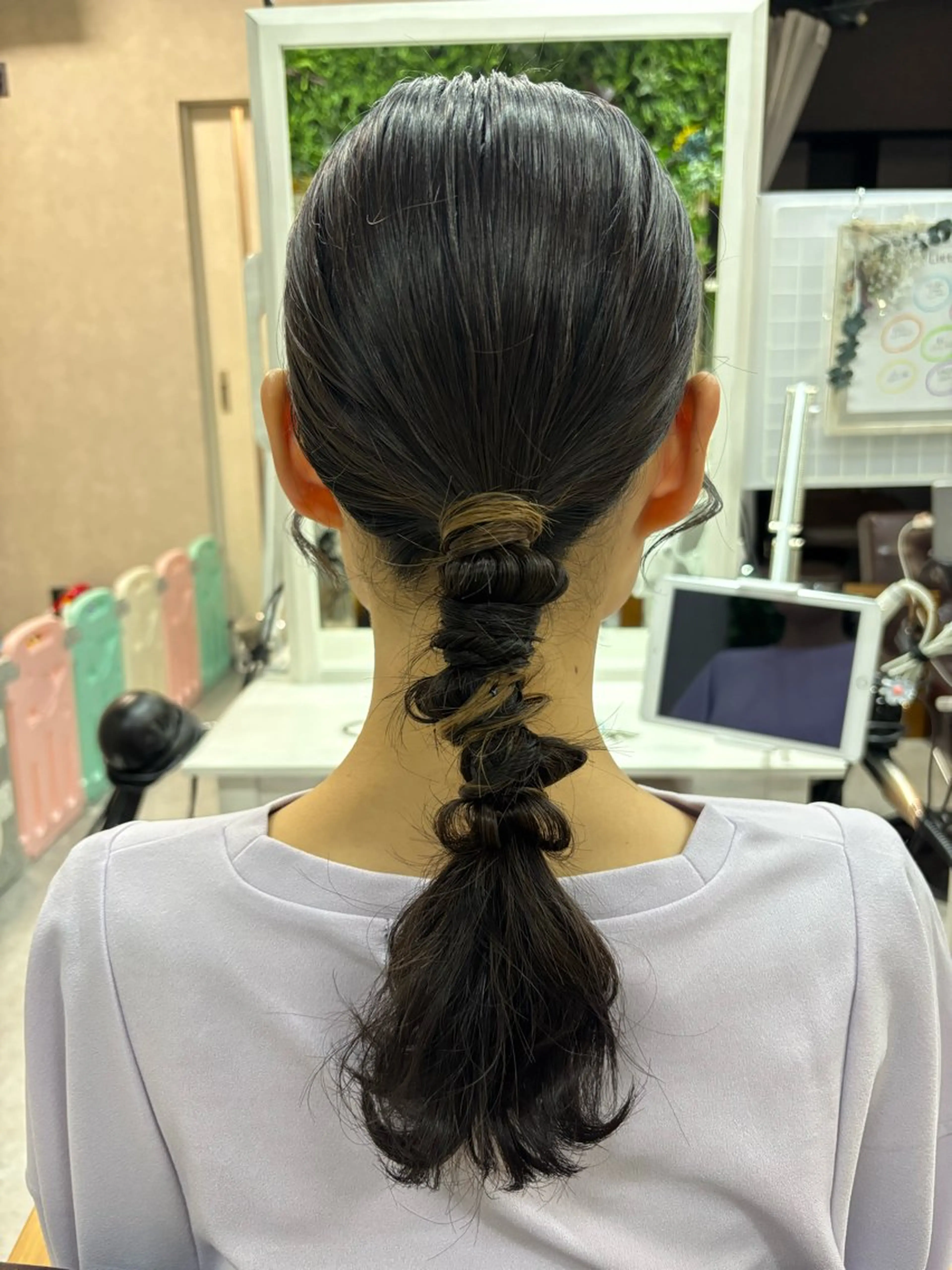 セミロング ヘアアレンジ ヘアセット 林 友美のヘアスタイル