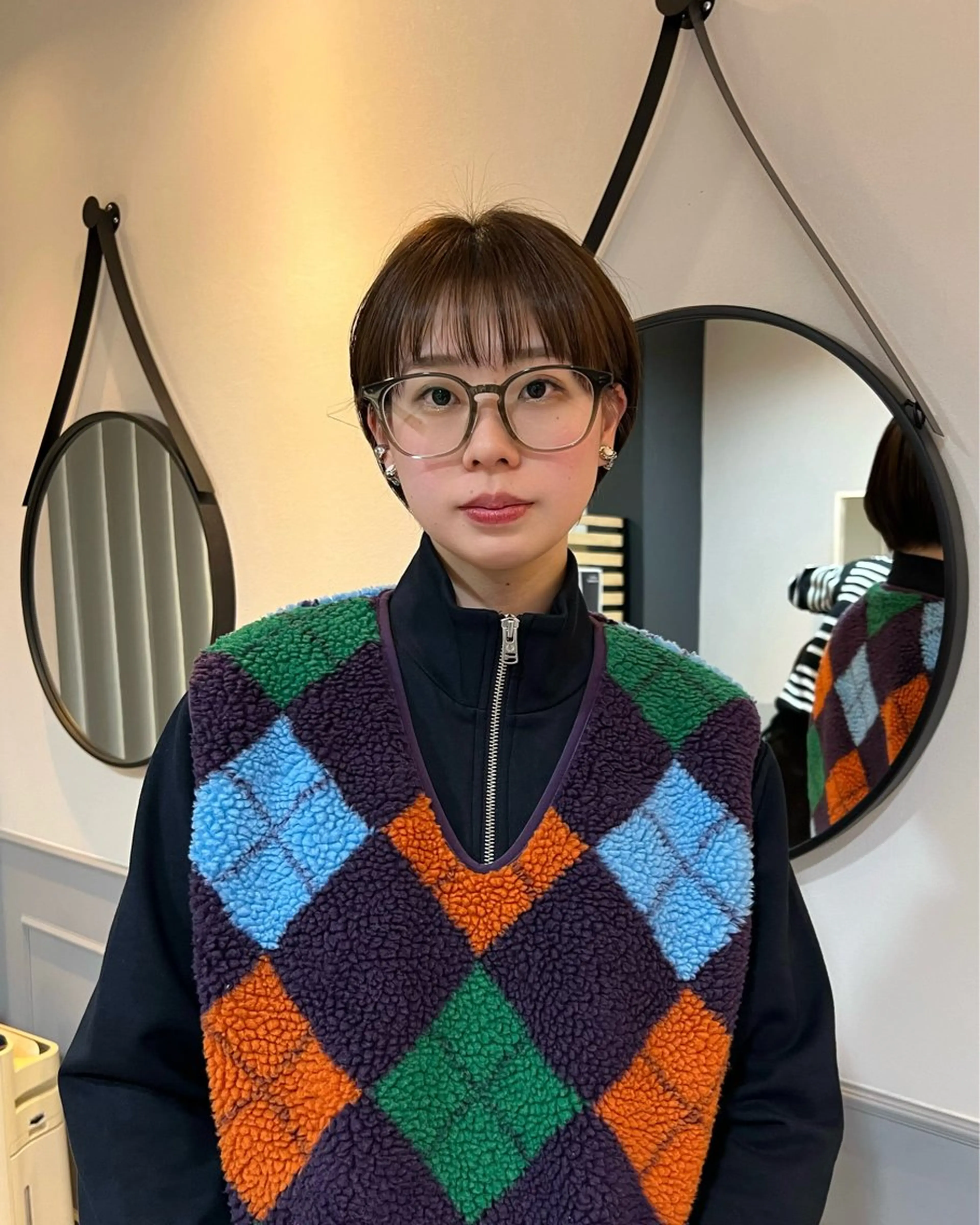 ショート ショートヘア カット レイヤーヘア/パーマ 村中　仁人のヘアスタイル