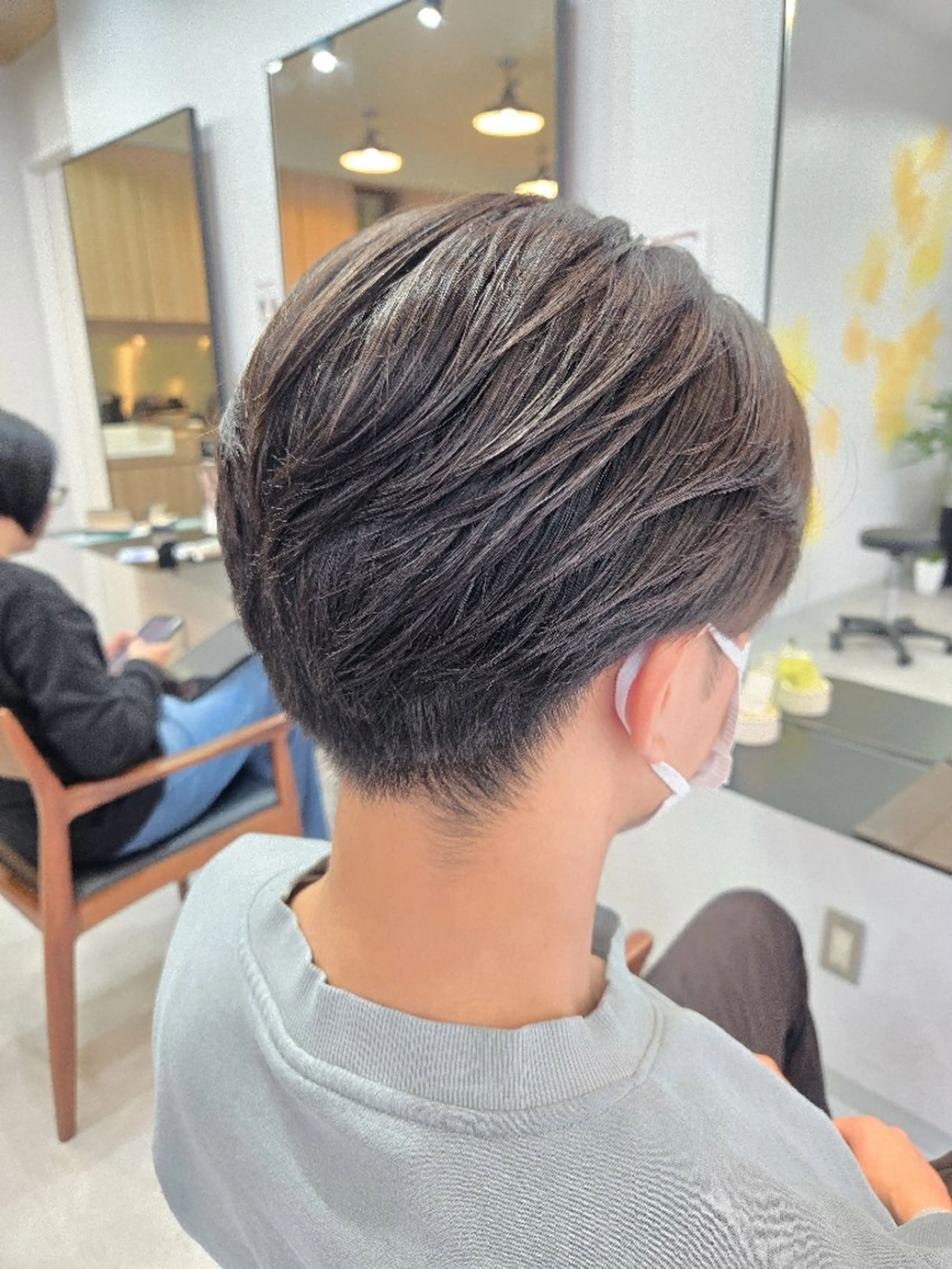 ショート メンズ センターパート カット 野村 果音(カノン)のヘアスタイル
