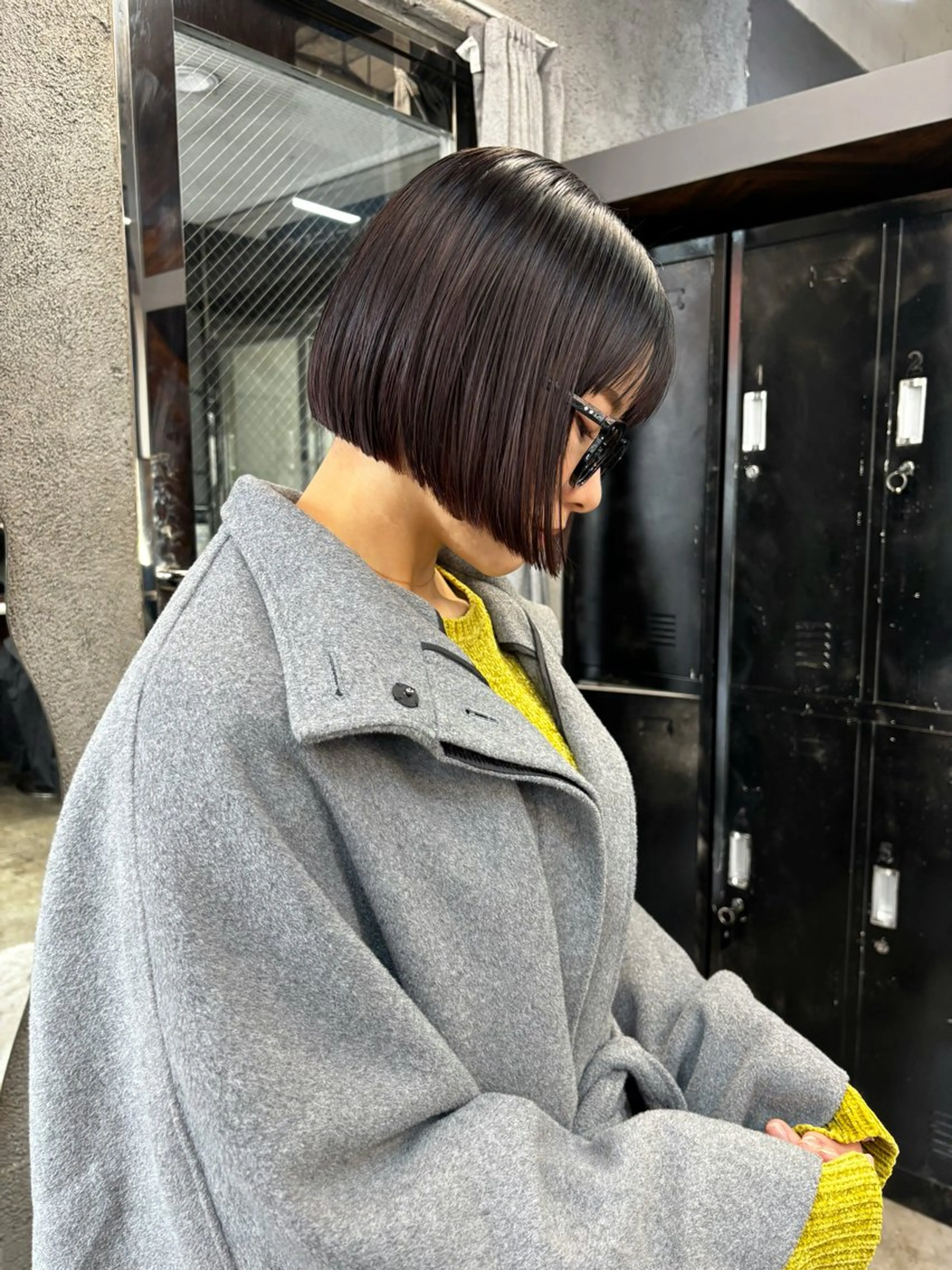 ショート 切りっぱなしボブ ボブ カット トリートメント 博多/艶カラー Natsuのヘアスタイル