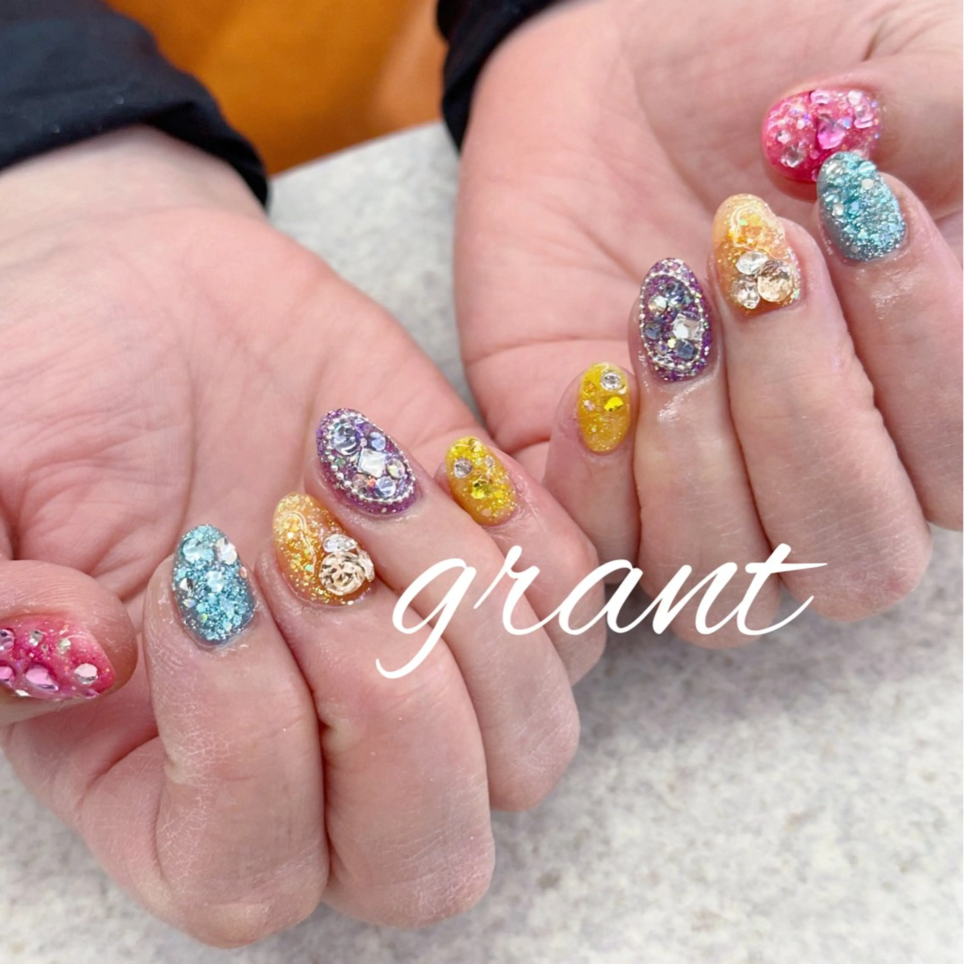 ネイル キラキラネイル ハンドネイル nailsalon grantのネイルデザイン