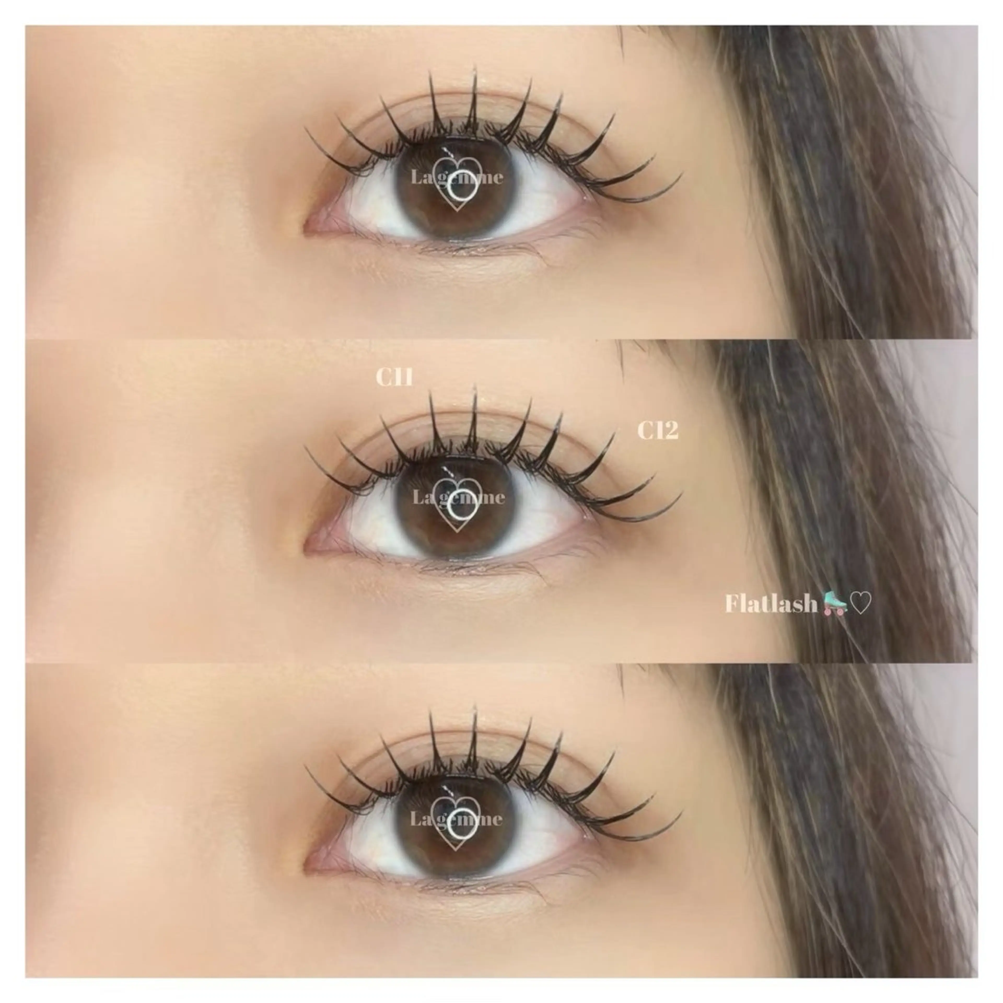 🦋【美容液コーティング付き】フラットラッシュ140本の写真