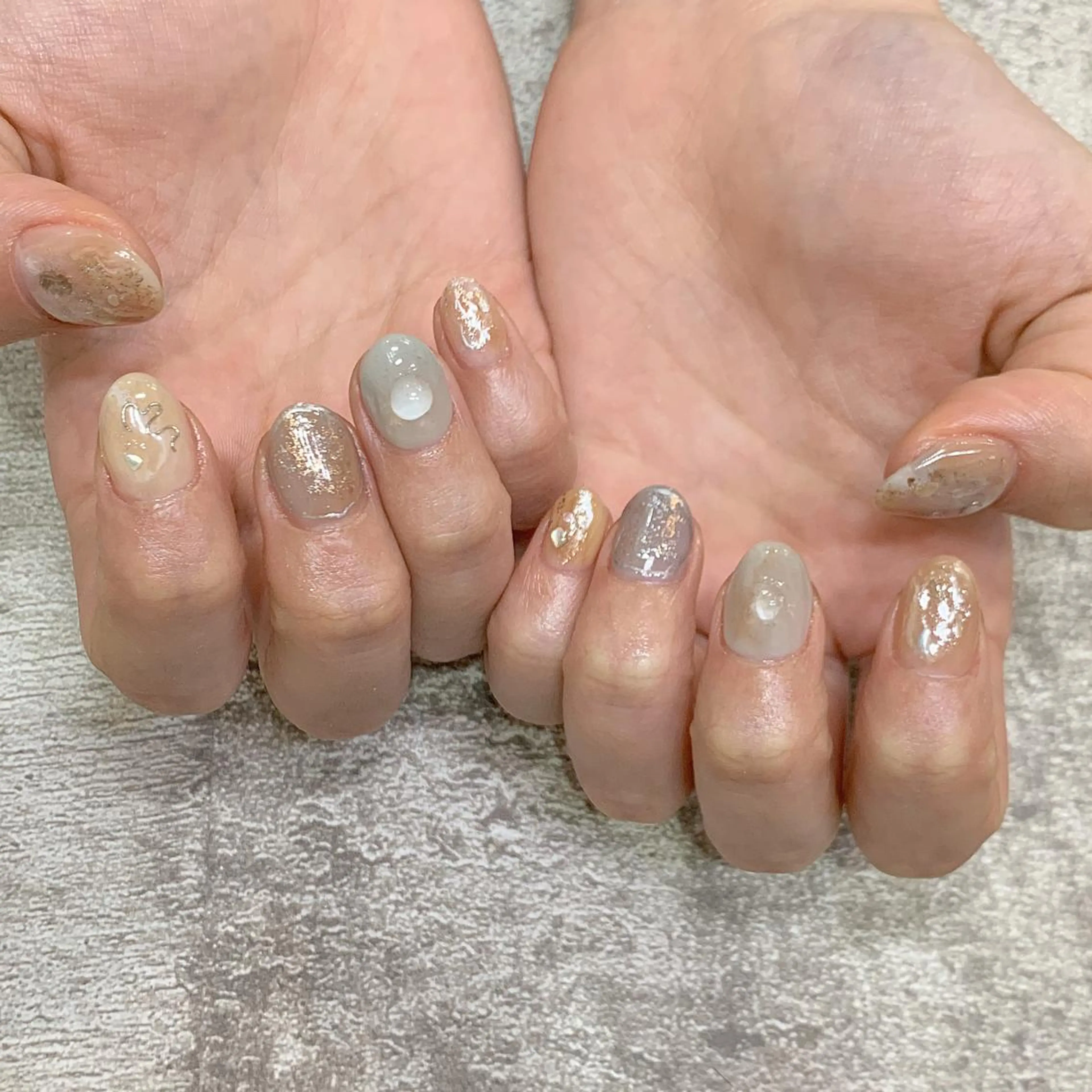 ネイル ハンドネイル 新宿ニュアンスネイル makotoのネイルデザイン