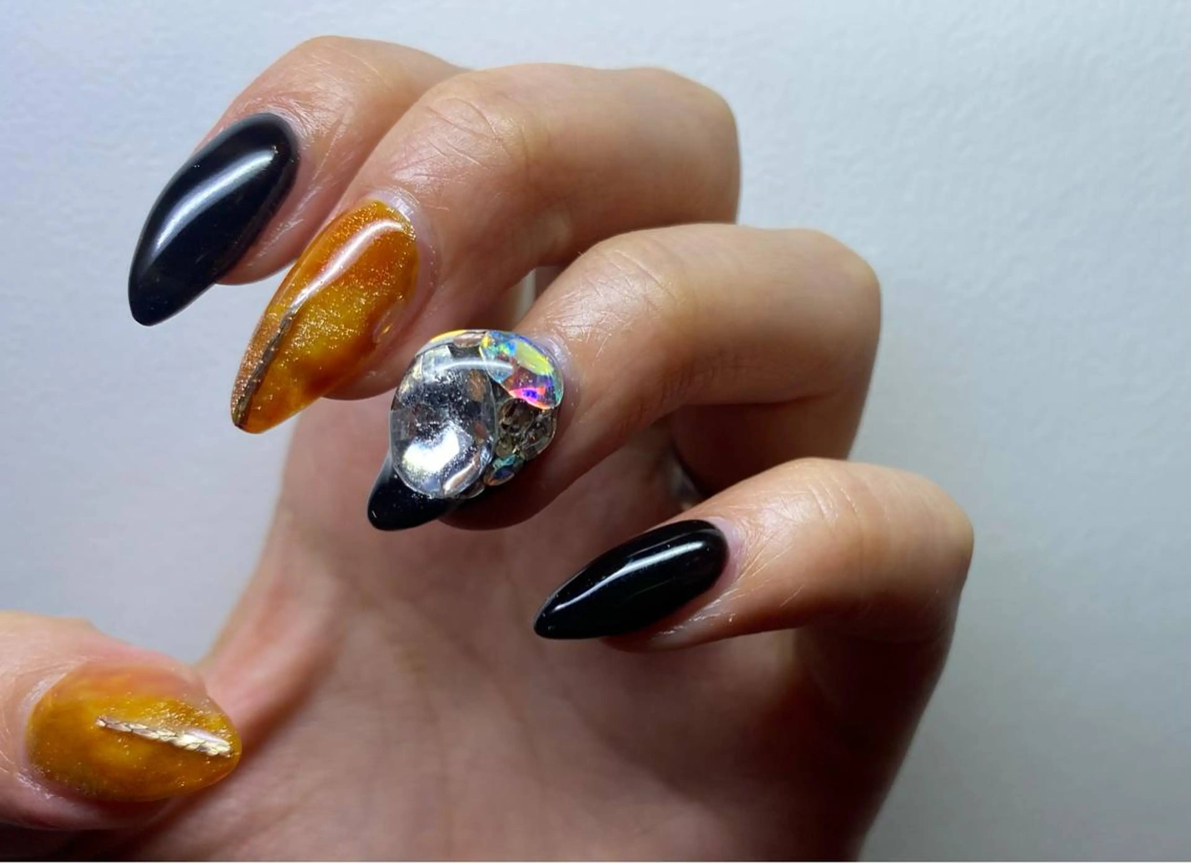 ロング カラー ネイル アートネイル フレンチネイル ジェルネイル マグネットネイル マグネットフレンチ ハンドネイル chihiro 小路ネイルのネイルデザイン