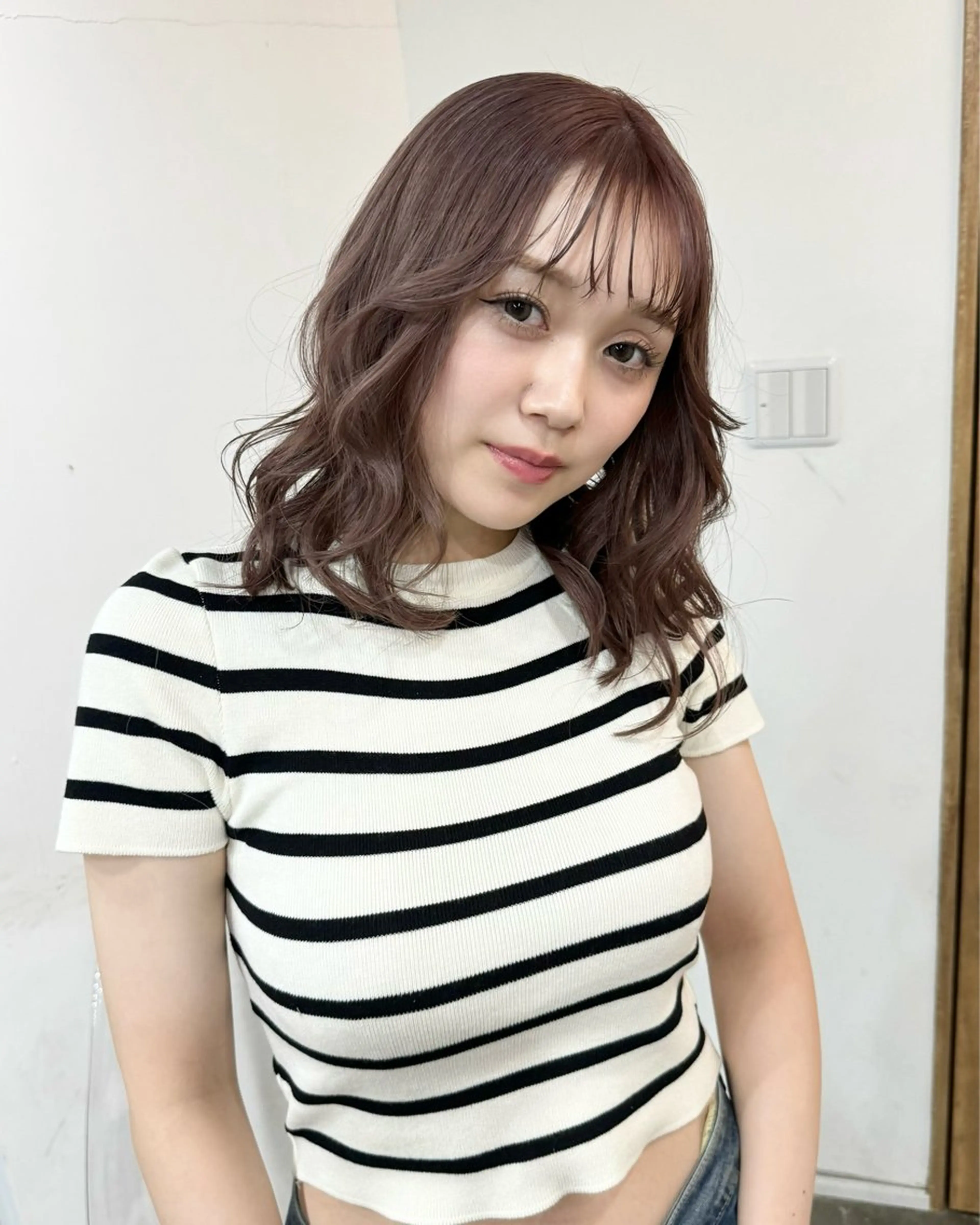 ミディアム カラー エクステモデル募集 💗大阪梅田/川上のヘアスタイル