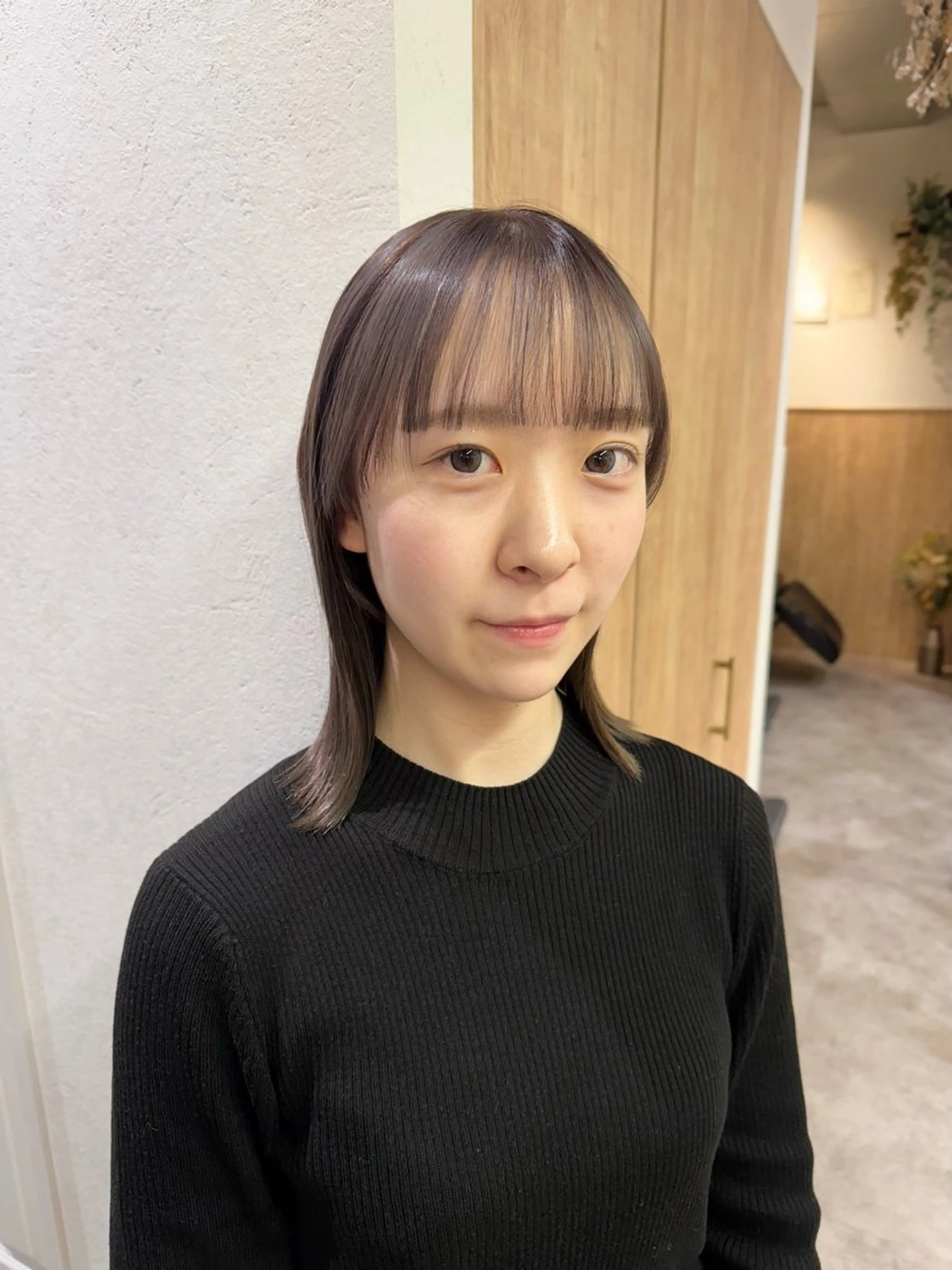 ミディアム カラー ヘアカラー 縮毛矯正/エクステ /艶カラー/ヘアメのヘアスタイル
