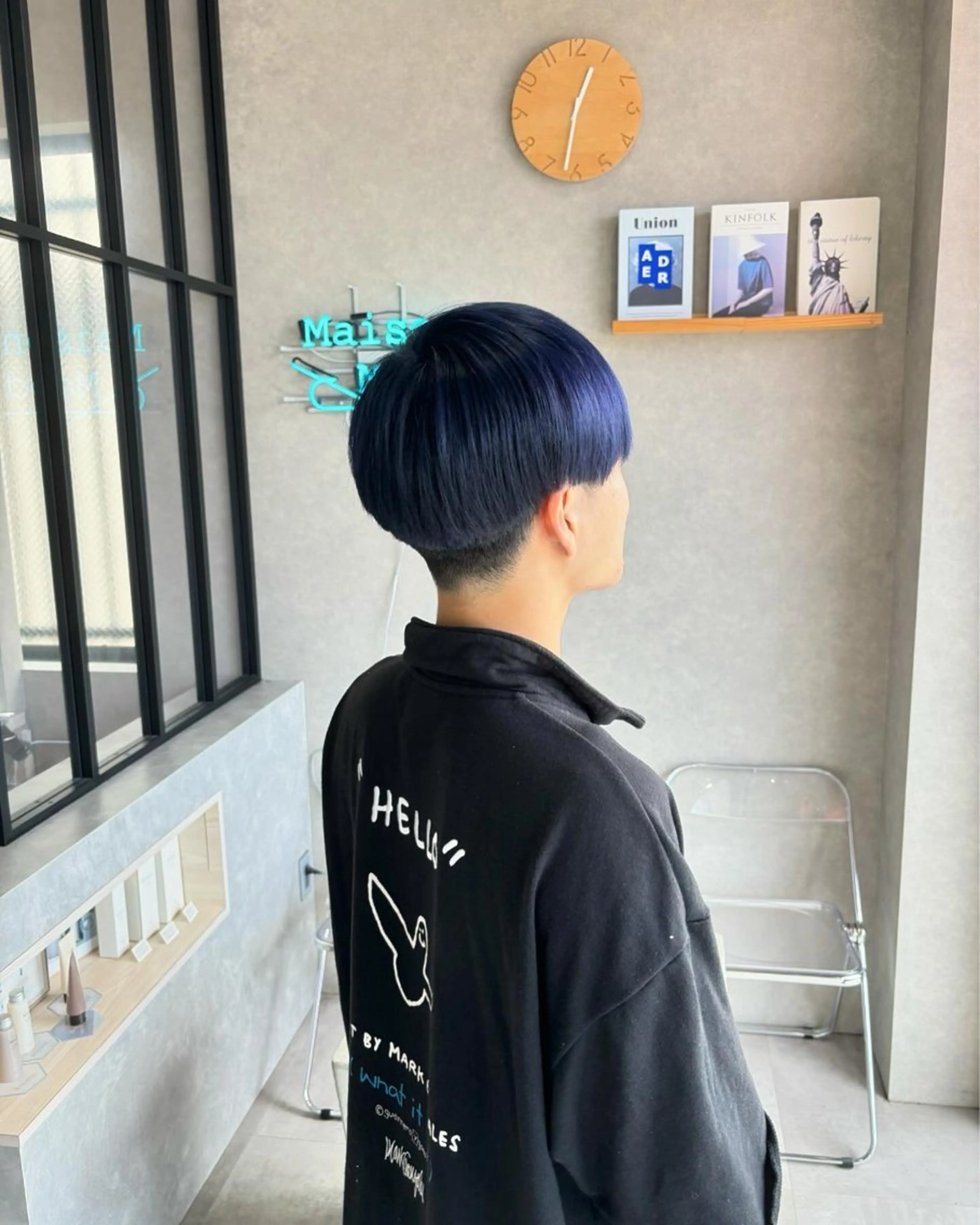 ショート カラー メンズ センターパート メンズハイトーン マッシュウルフ マッシュ メンズパーマ カット ヘアカラー トリートメント 長谷川 湧のヘアスタイル