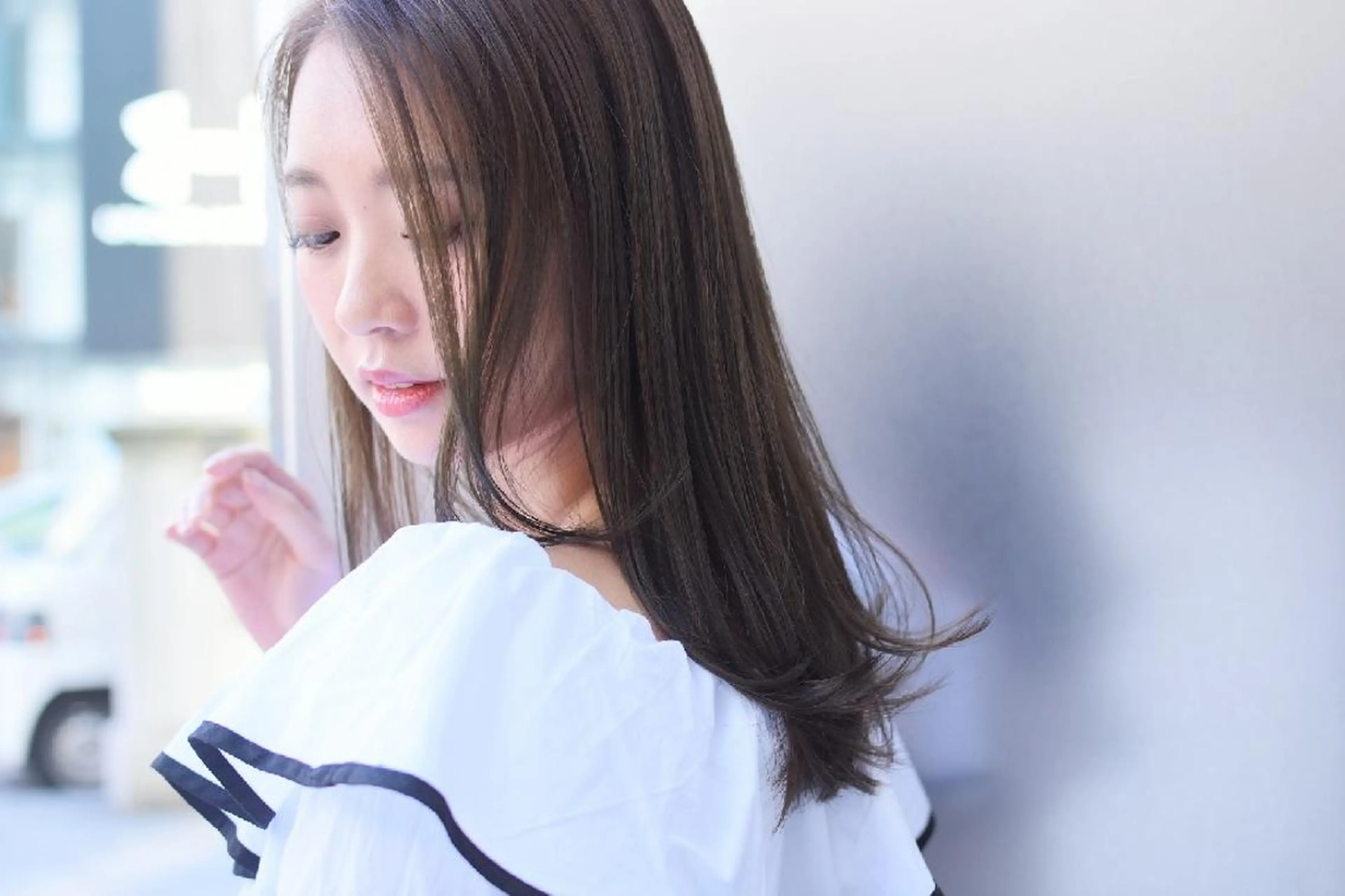 セミロング カラー 竹内啓太 ボブのヘアスタイル