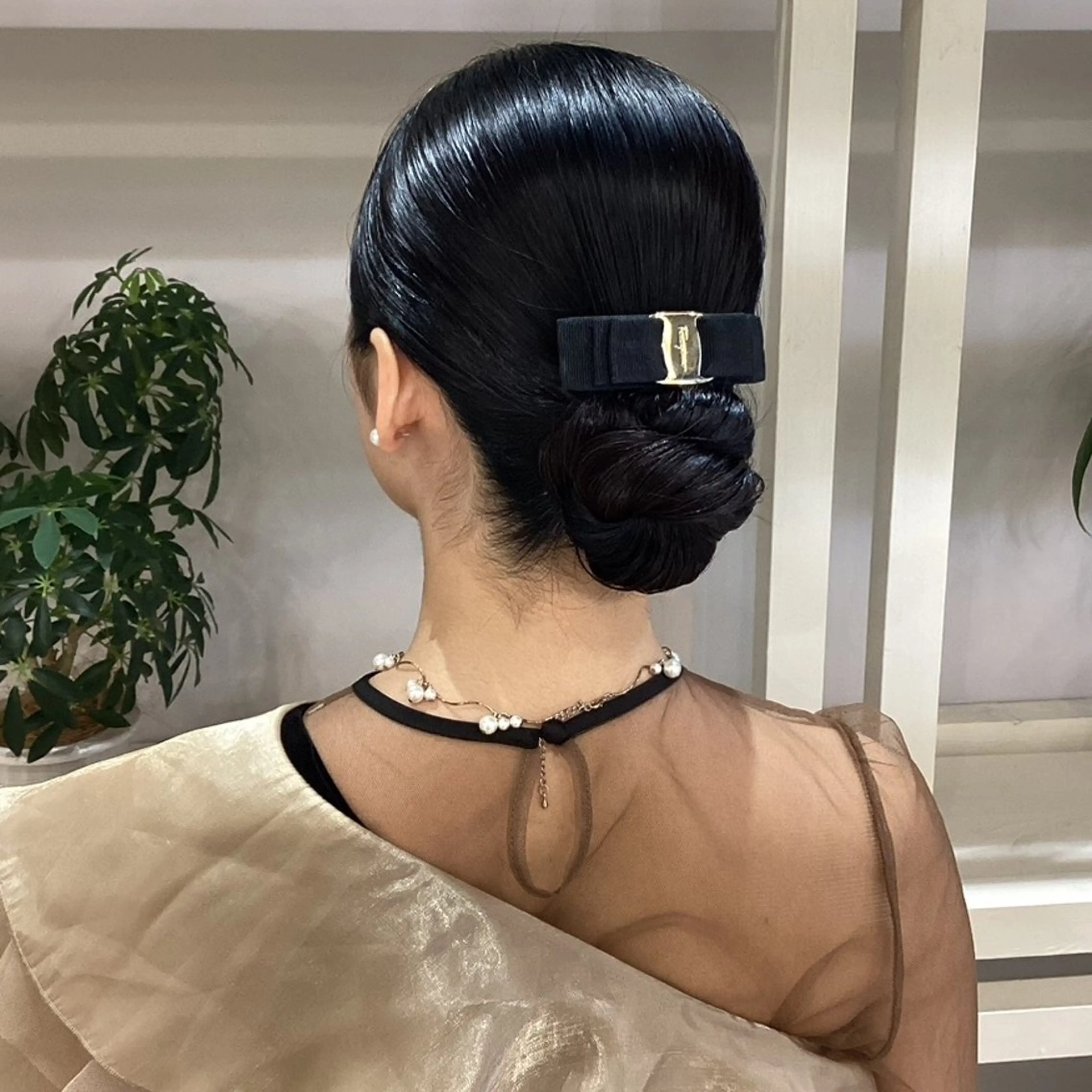 セミロング ヘアアレンジ ヘアセット ヘアアレンジ/柔らか 艶カラー/AKARIのヘアスタイル