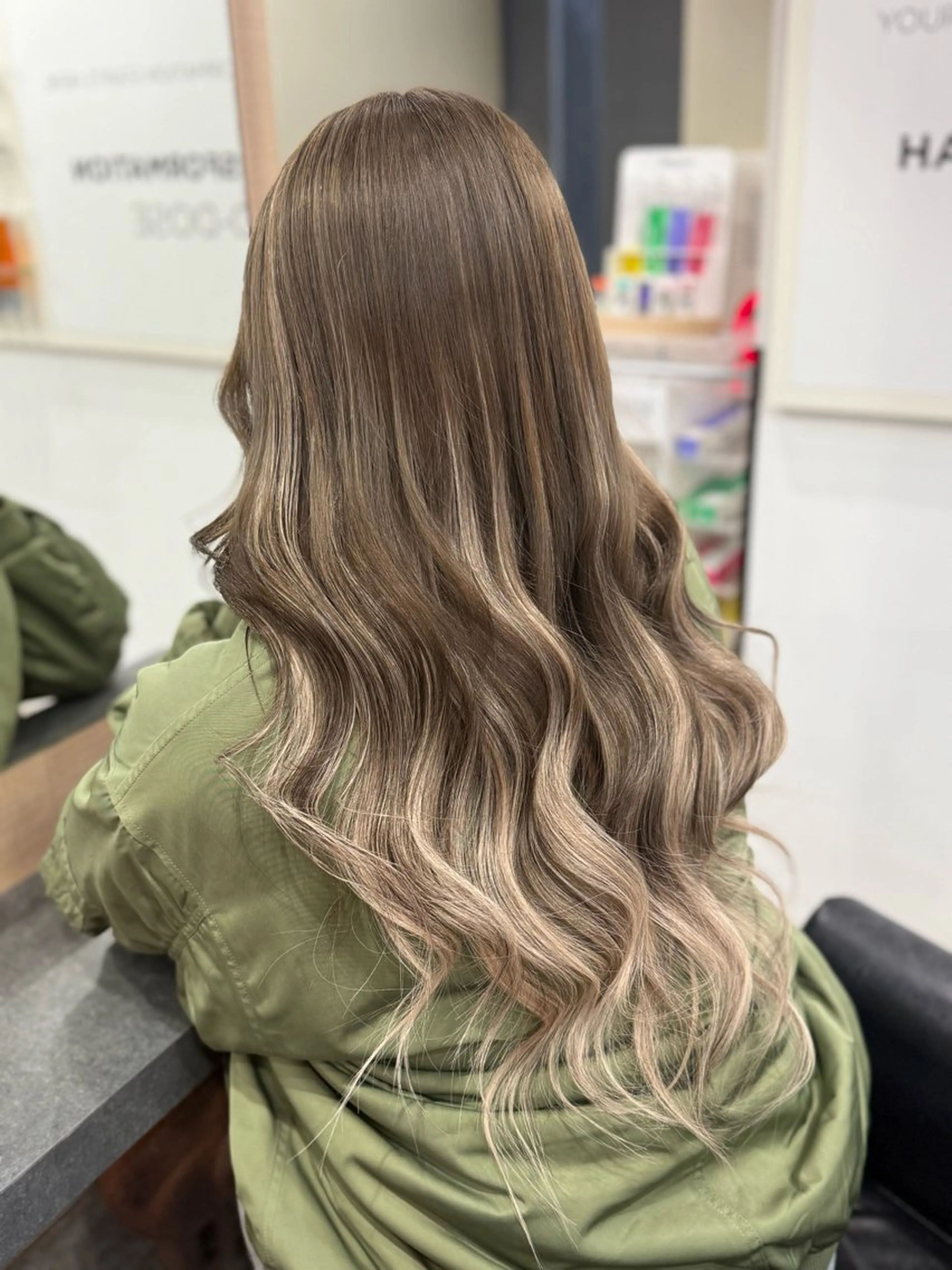 ロング カット ヘアカラー エクステ ハイトーン/エクステ 横浜/RIEのヘアスタイル