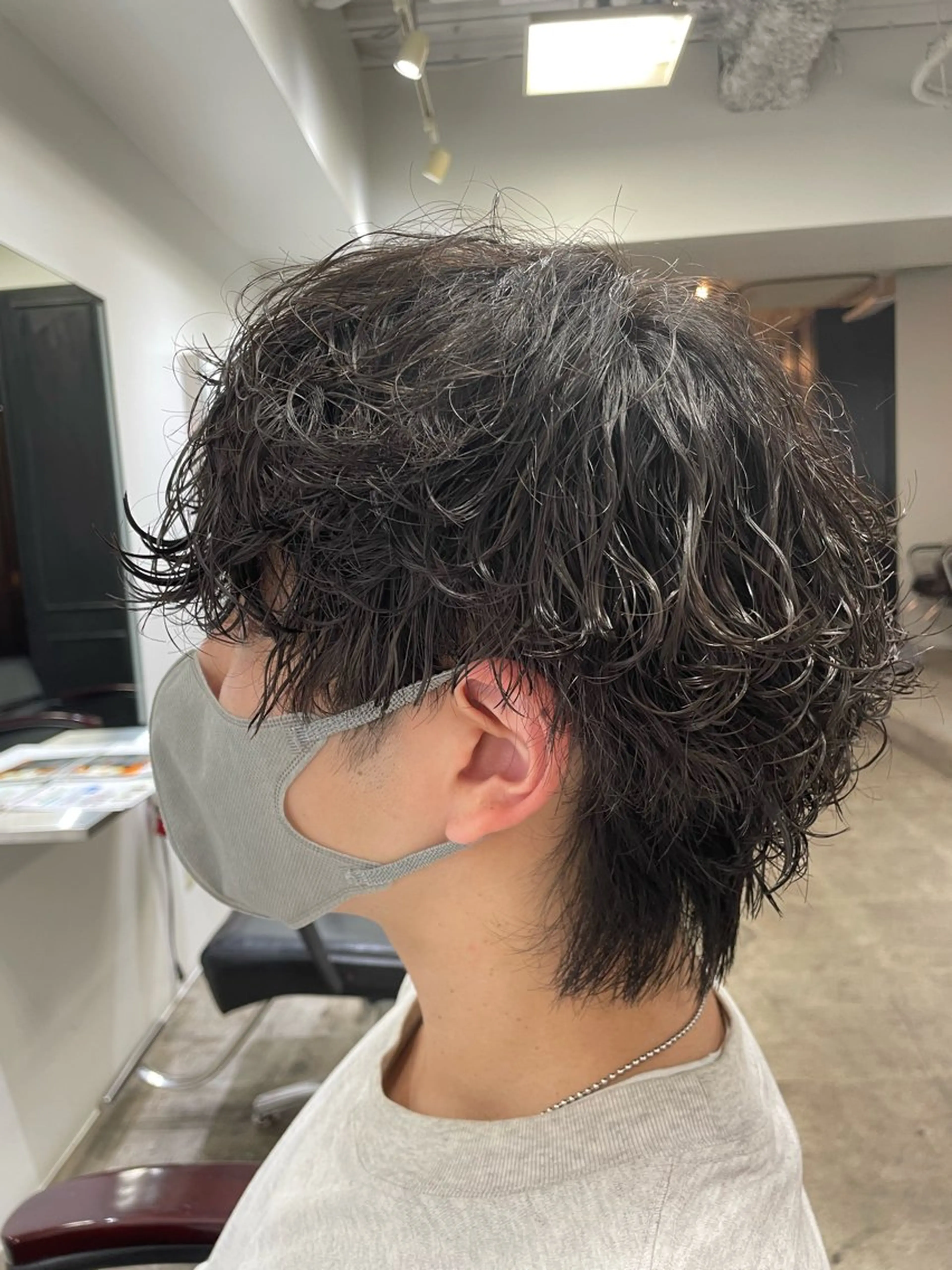 ミディアム ウルフカット カット パーマ トリートメント ボブ/レイヤー/透明 感カラー/Dai🌿のヘアスタイル