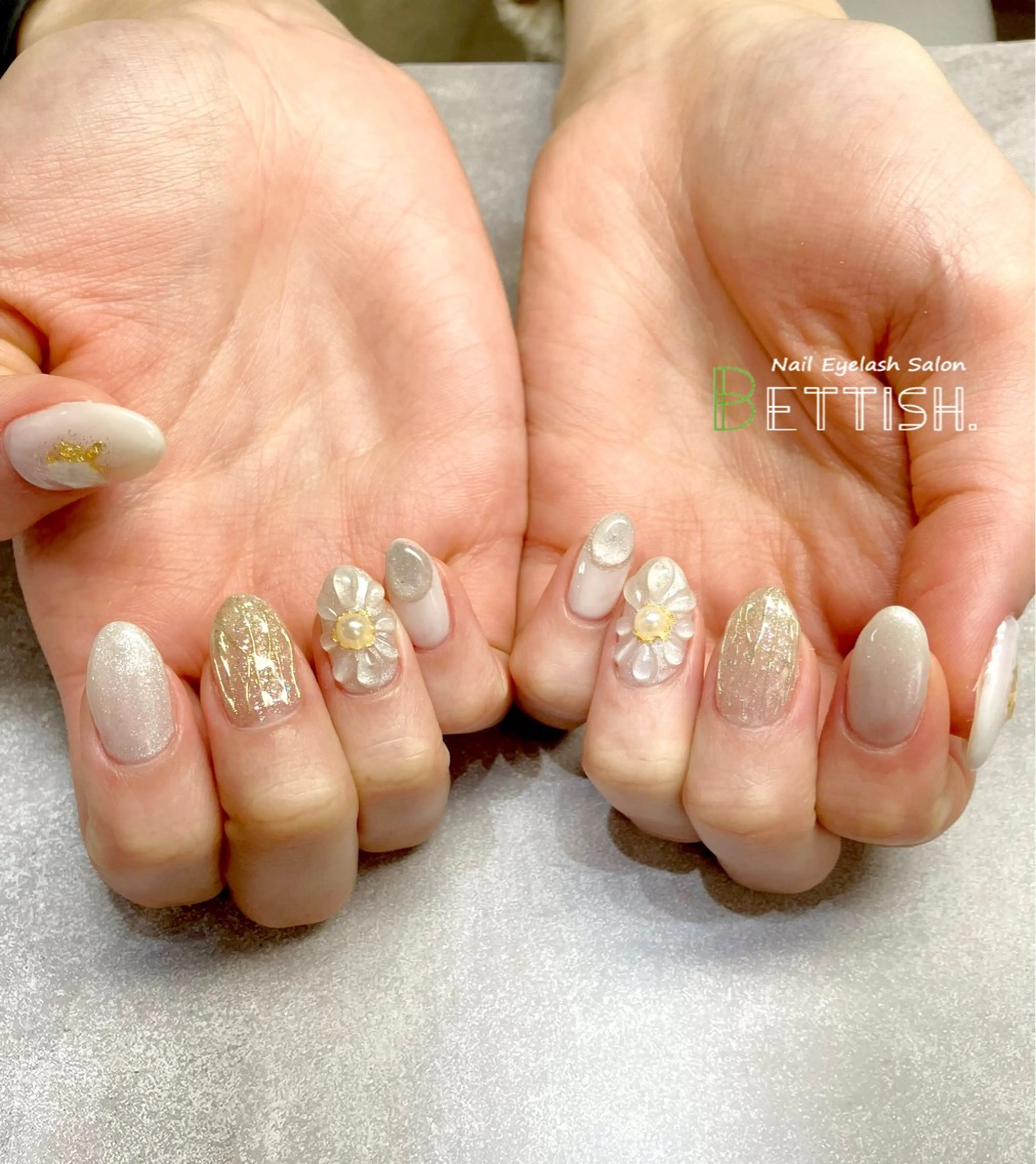 ネイル フラワーネイル ぷっくりネイル 春ネイル BETTISH. KUMIKO☺︎︎のネイルデザイン