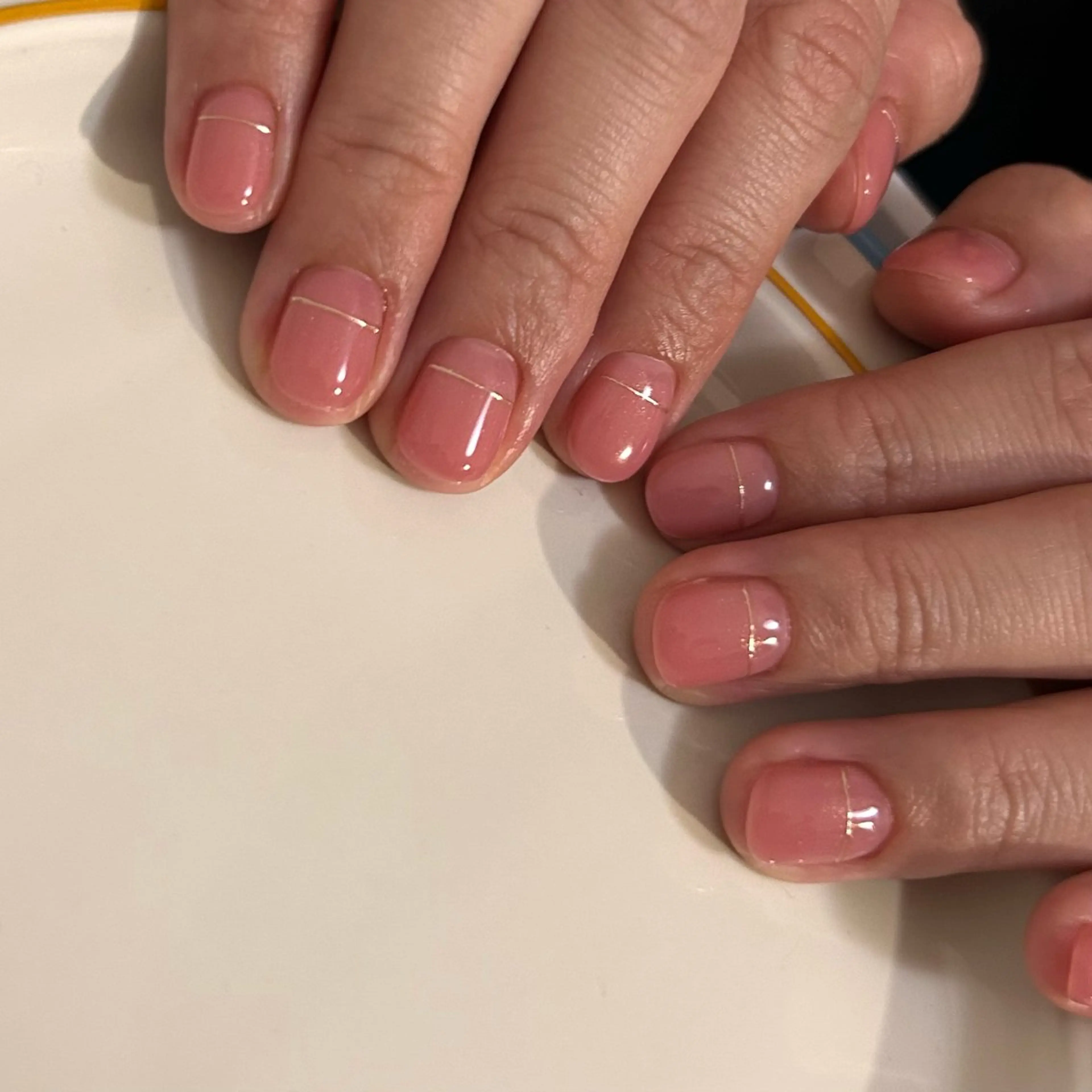 ネイル ゴールド ミラーネイル ハンドネイル Re HEURのネイルデザイン