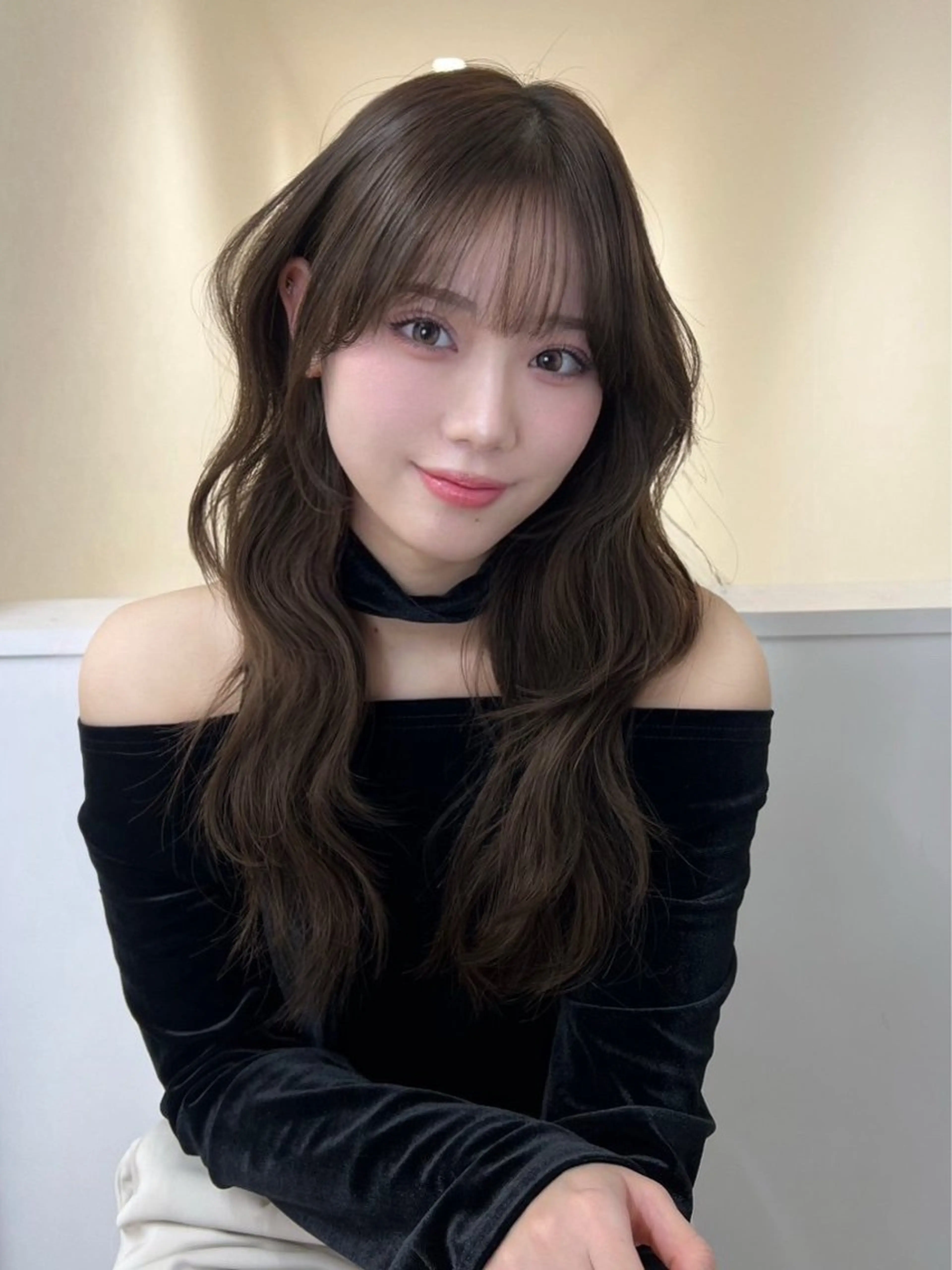 セミロング くびれヘア 韓国風ヘア レイヤーカット トリートメント リコ ハッシュカット 韓国レイヤーのヘアスタイル