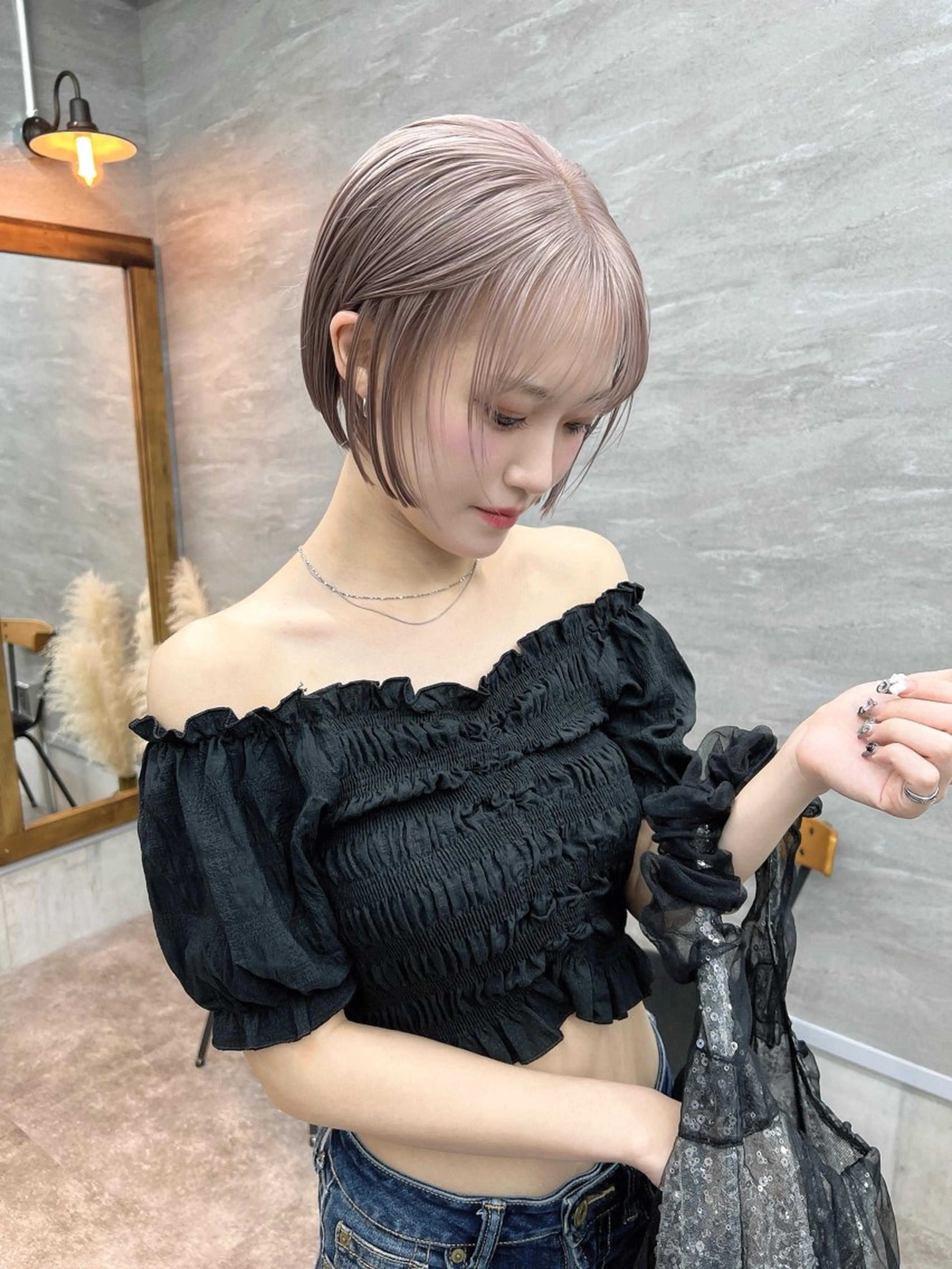 ショート カラー ベージュカラー 🌈ハイトーン/ボブ 🌈のヘアスタイル