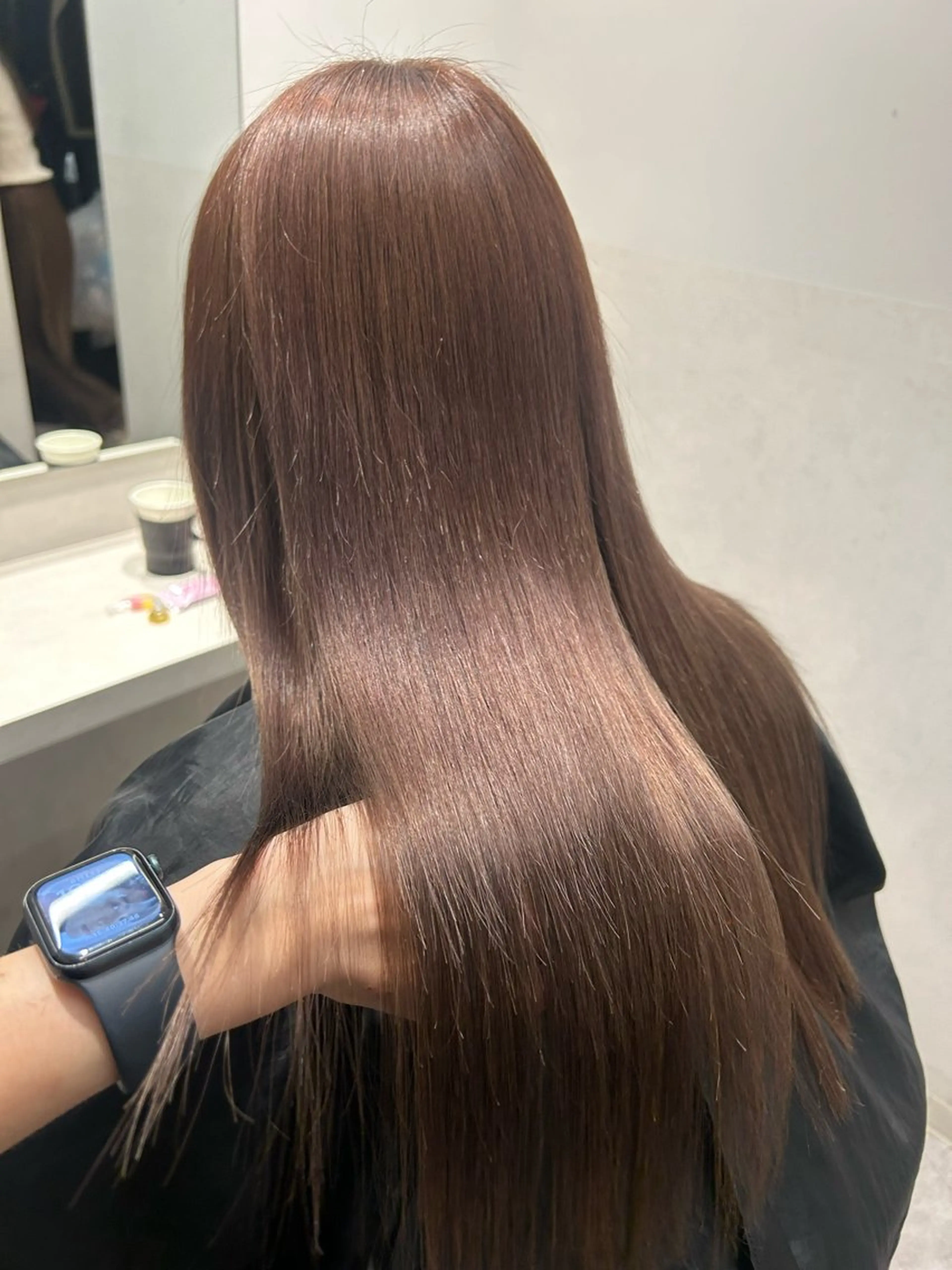 セミロング カラー 🤍垢抜け♡透明感 カラーmoeka🤍のヘアスタイル