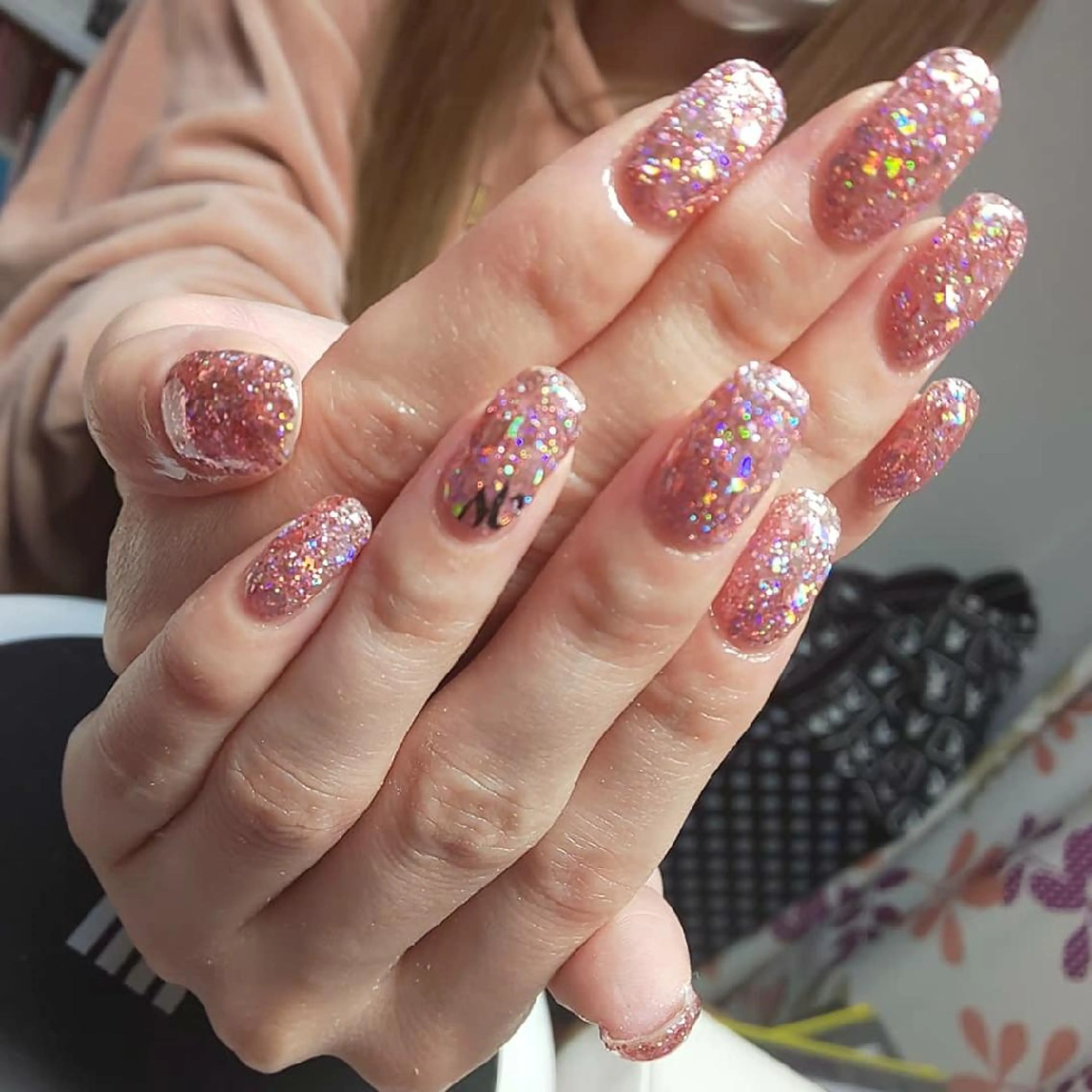 ネイル ジェルネイル ラメ(グリッター) ワンカラーネイル nail yukkoのネイルデザイン