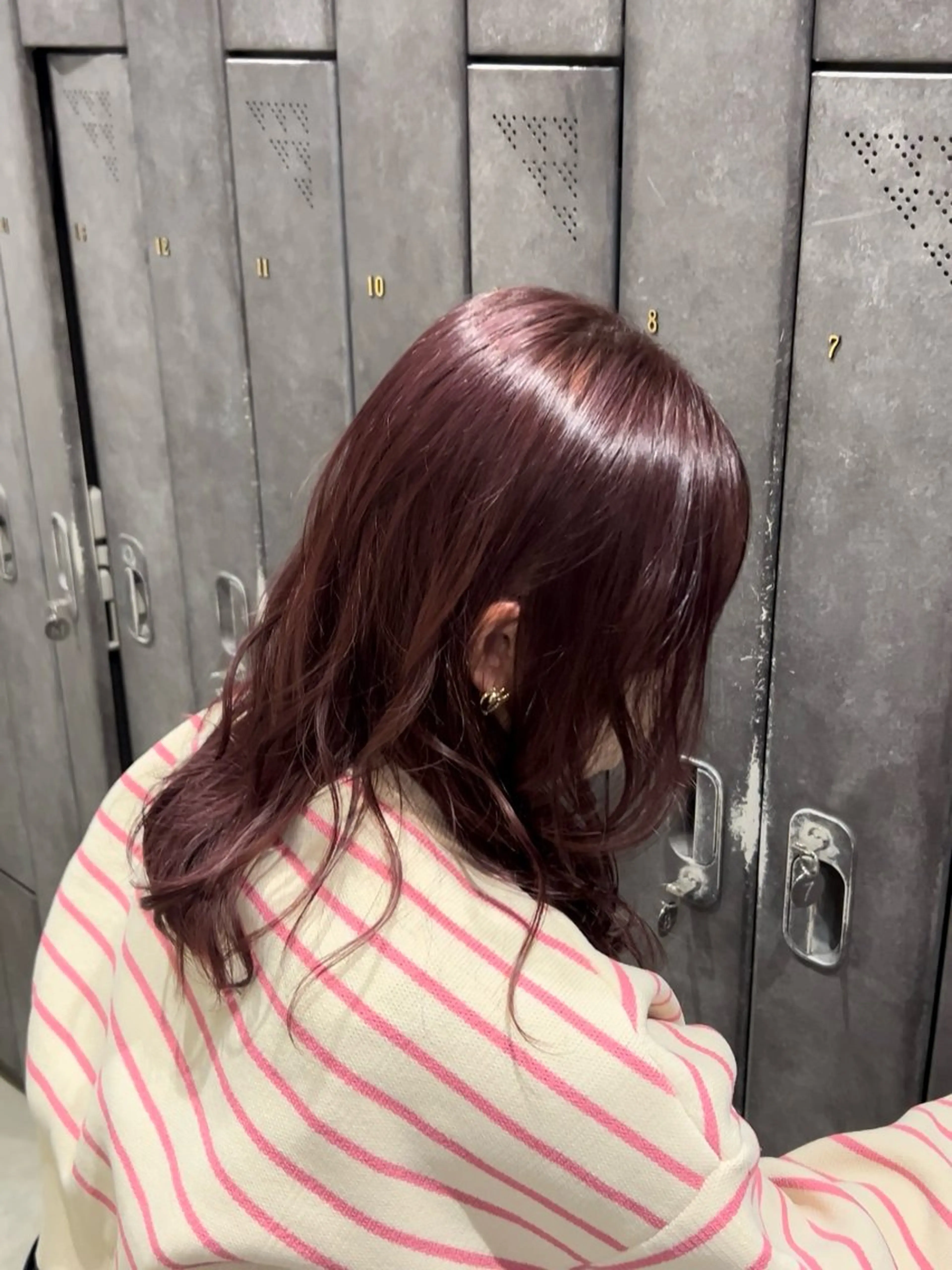 ミディアム カラー ラベンダーカラー ピンクカラー ピンクラベンダー ヘアカラー トリートメント nana/ボブ/ レイヤー/梅田のヘアスタイル
