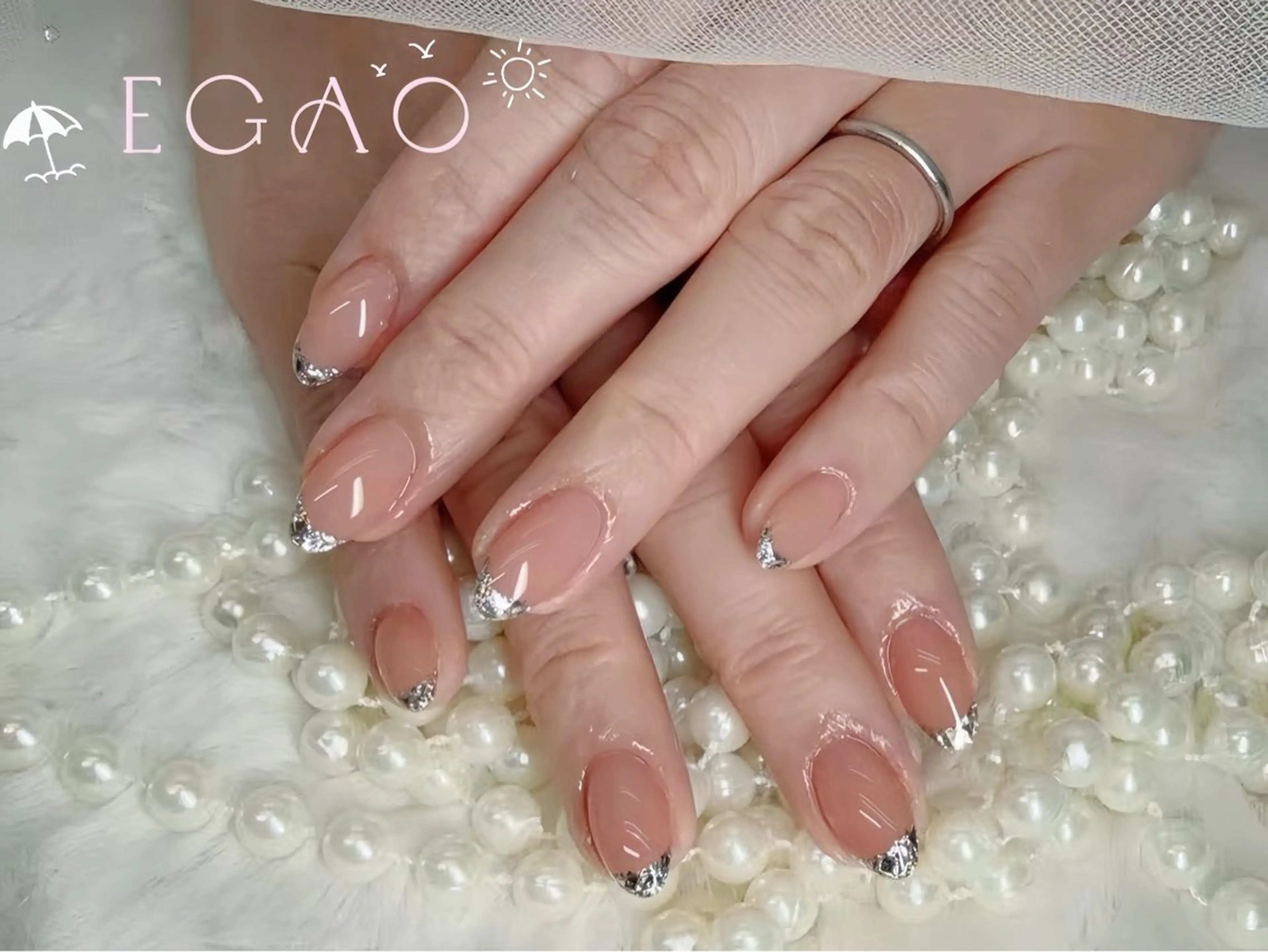 ネイル アートネイル フットネイル フレンチネイル ジェルネイル グラデーション ハンドネイル Egao Nail錦糸町店のネイルデザイン