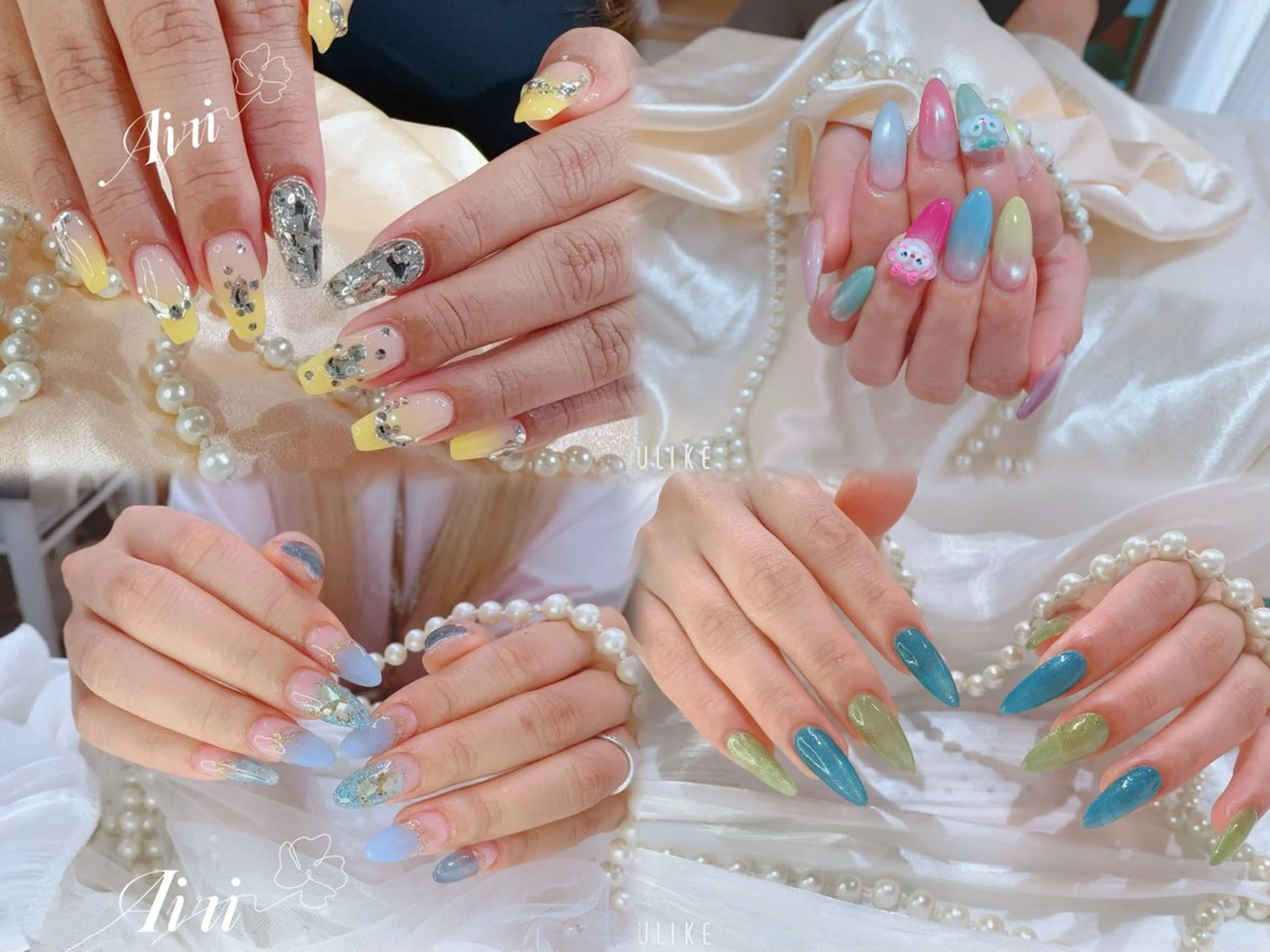 ネイル ネイルサロンAiri 長さ出し·シンプルのネイルデザイン