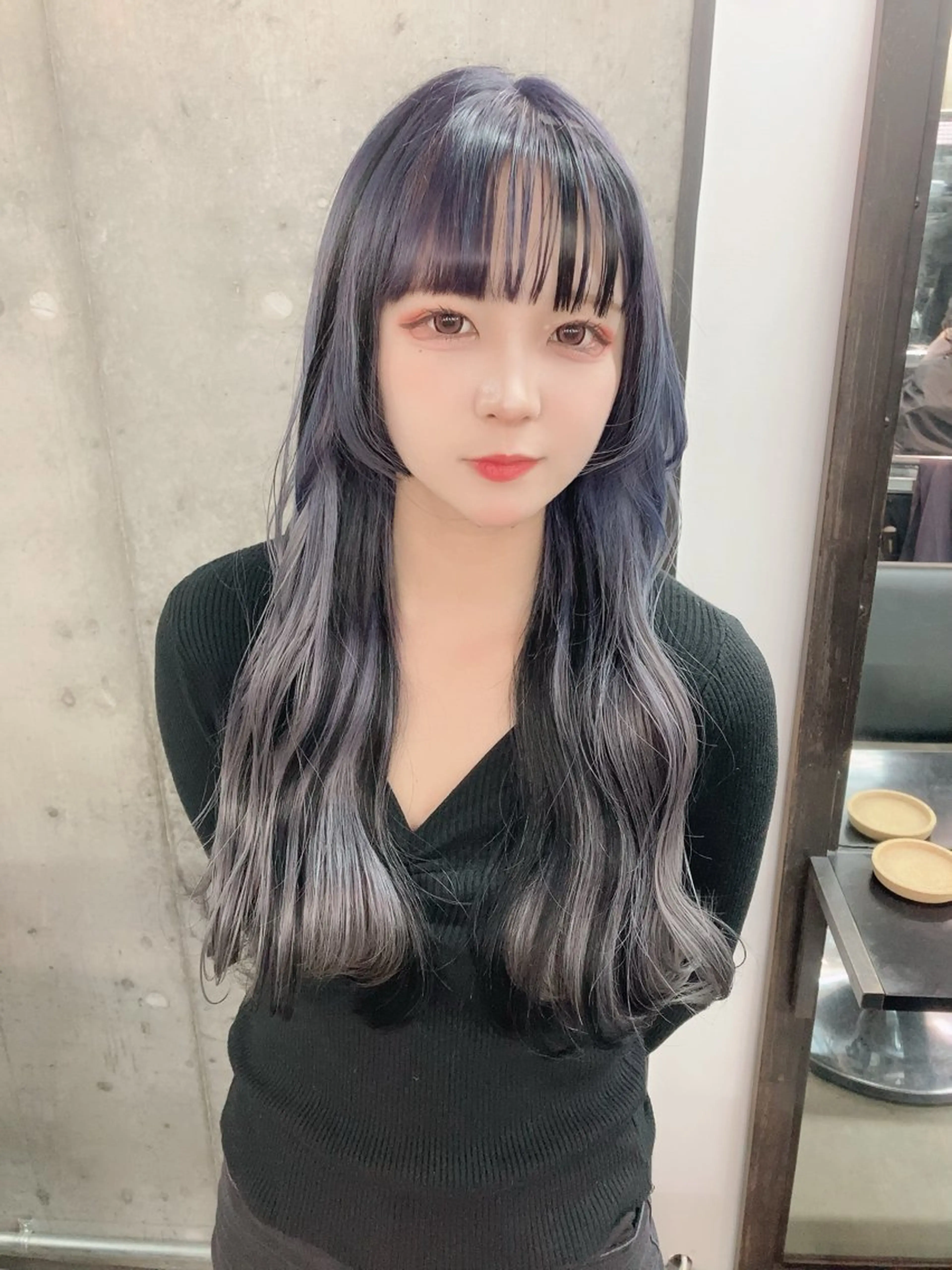 セミロング カラー ✨最安値✨エクステ カラー🌼つきな🌼のヘアスタイル